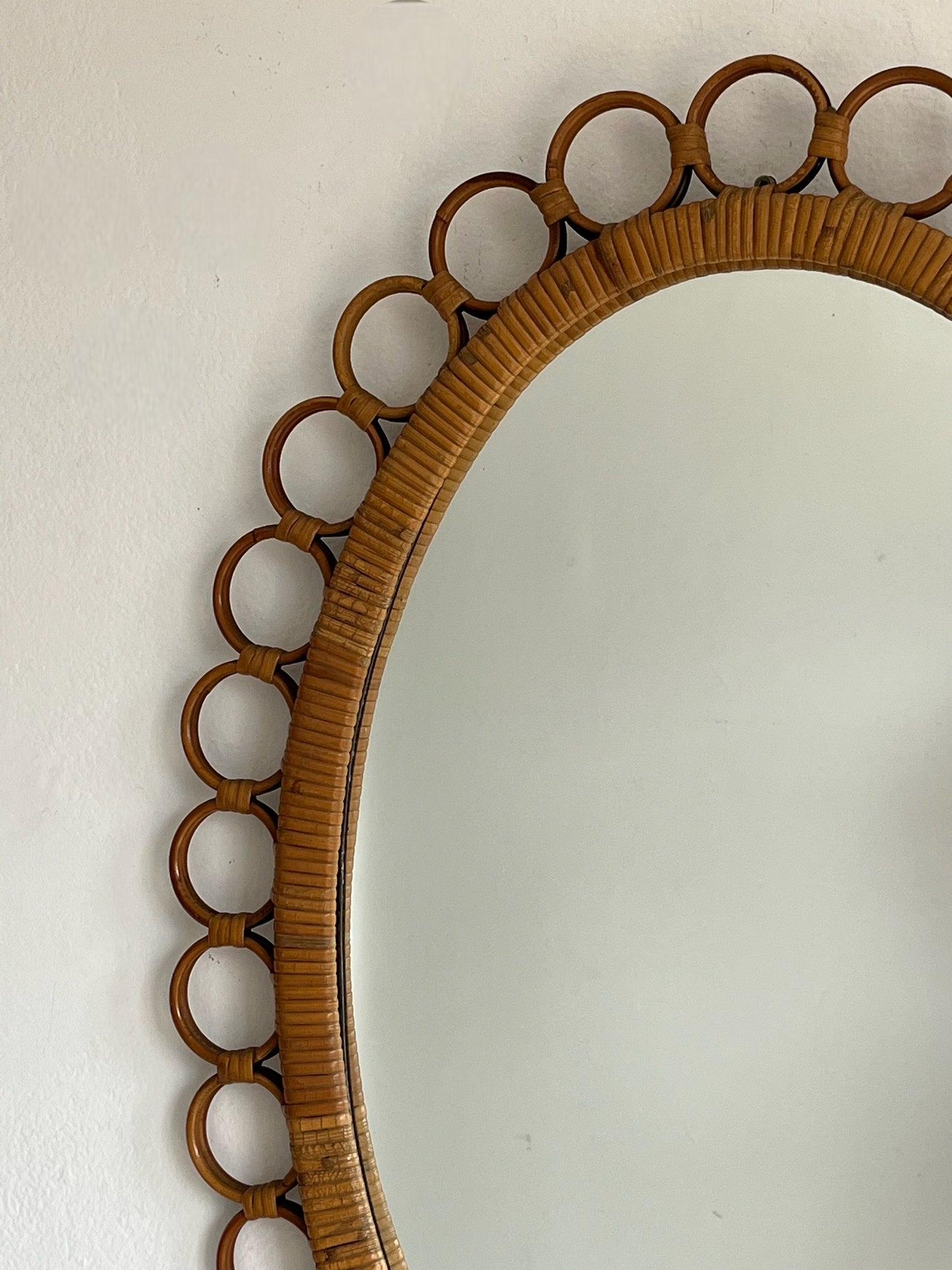 Vintage Italian Bamboo Mirror