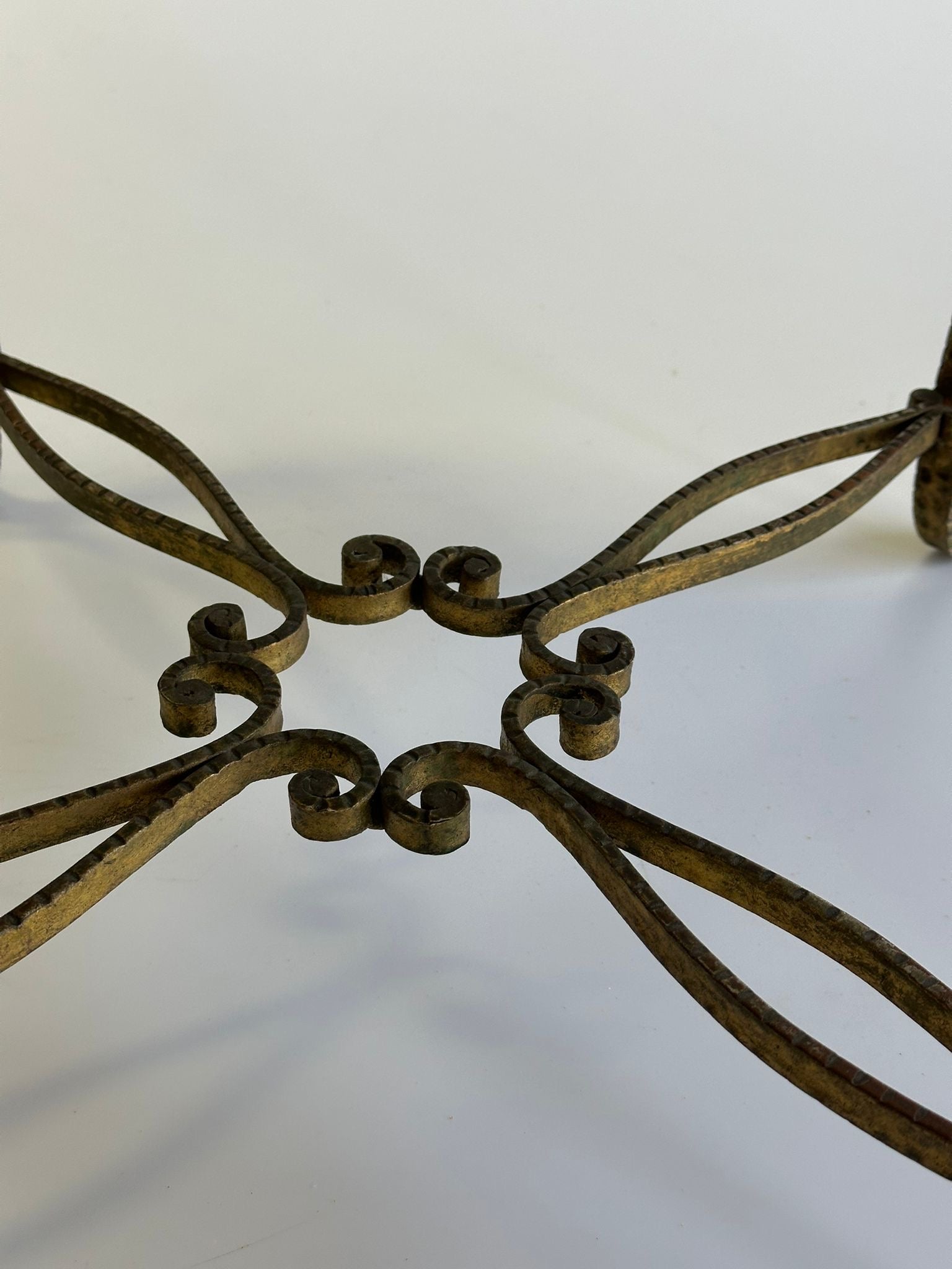 PRE-ORDER: Gilded Iron Stool by Pierluigi Colli - Two Available