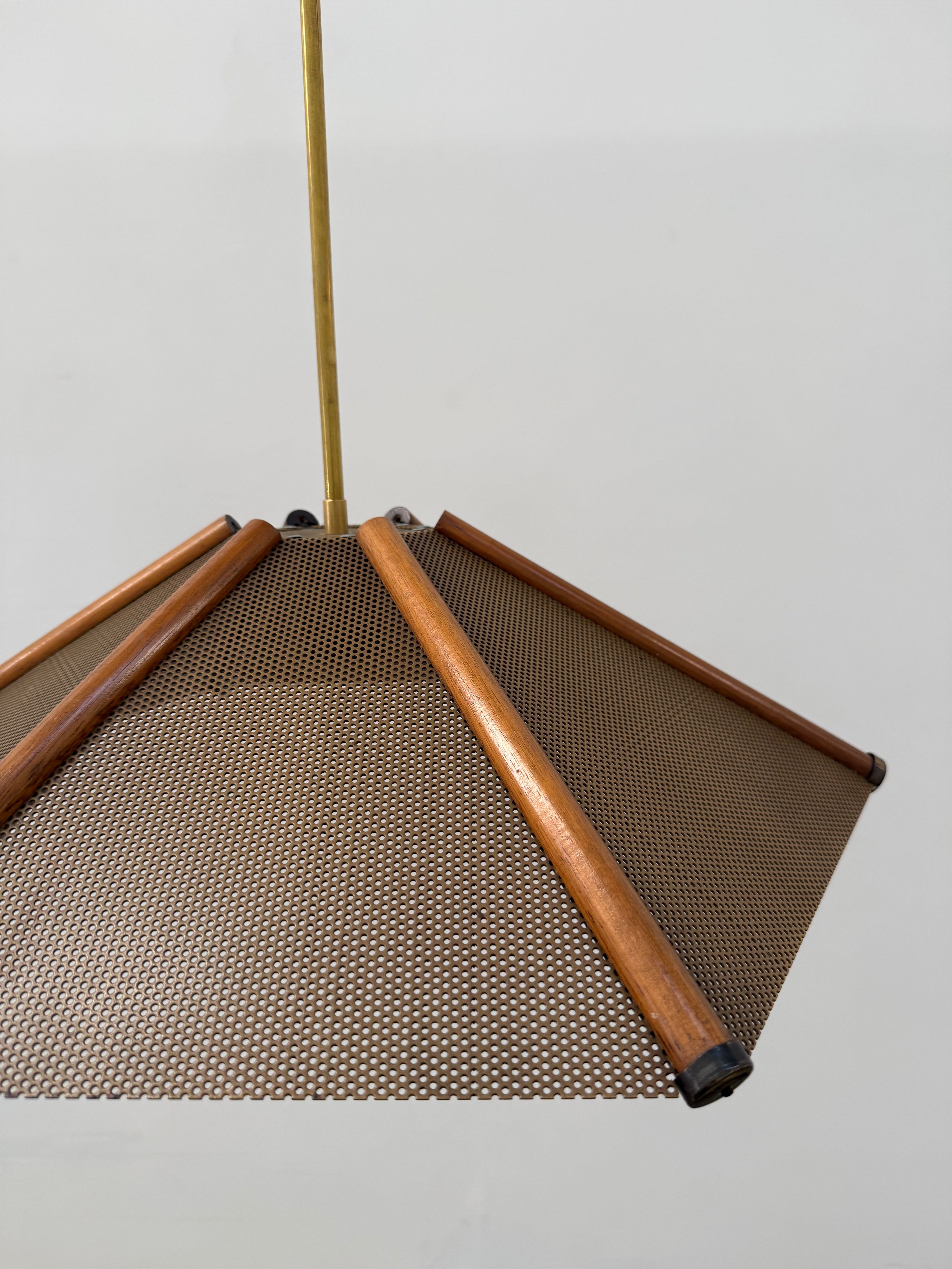 Vintage Perforated Metal Pendant - Two Available
