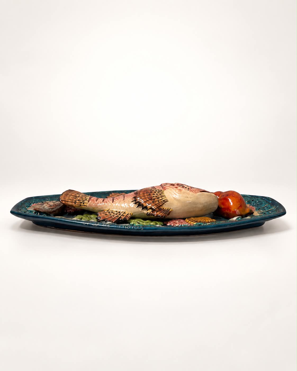 French Ceramic Majolica Wall Plate
