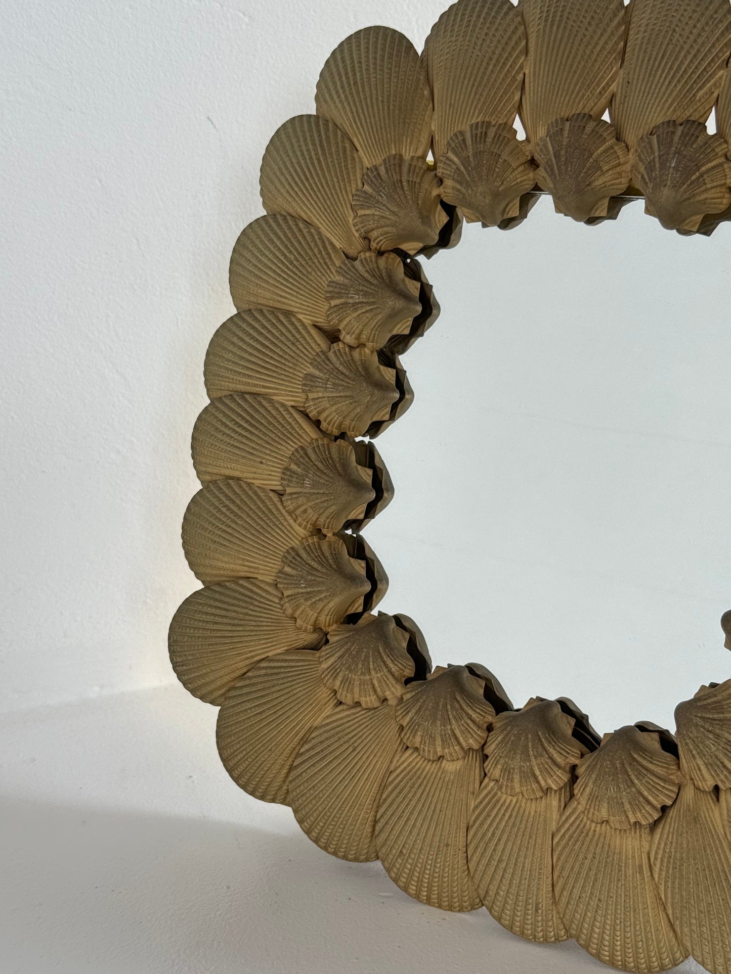 Vintage French Shell Table Mirror