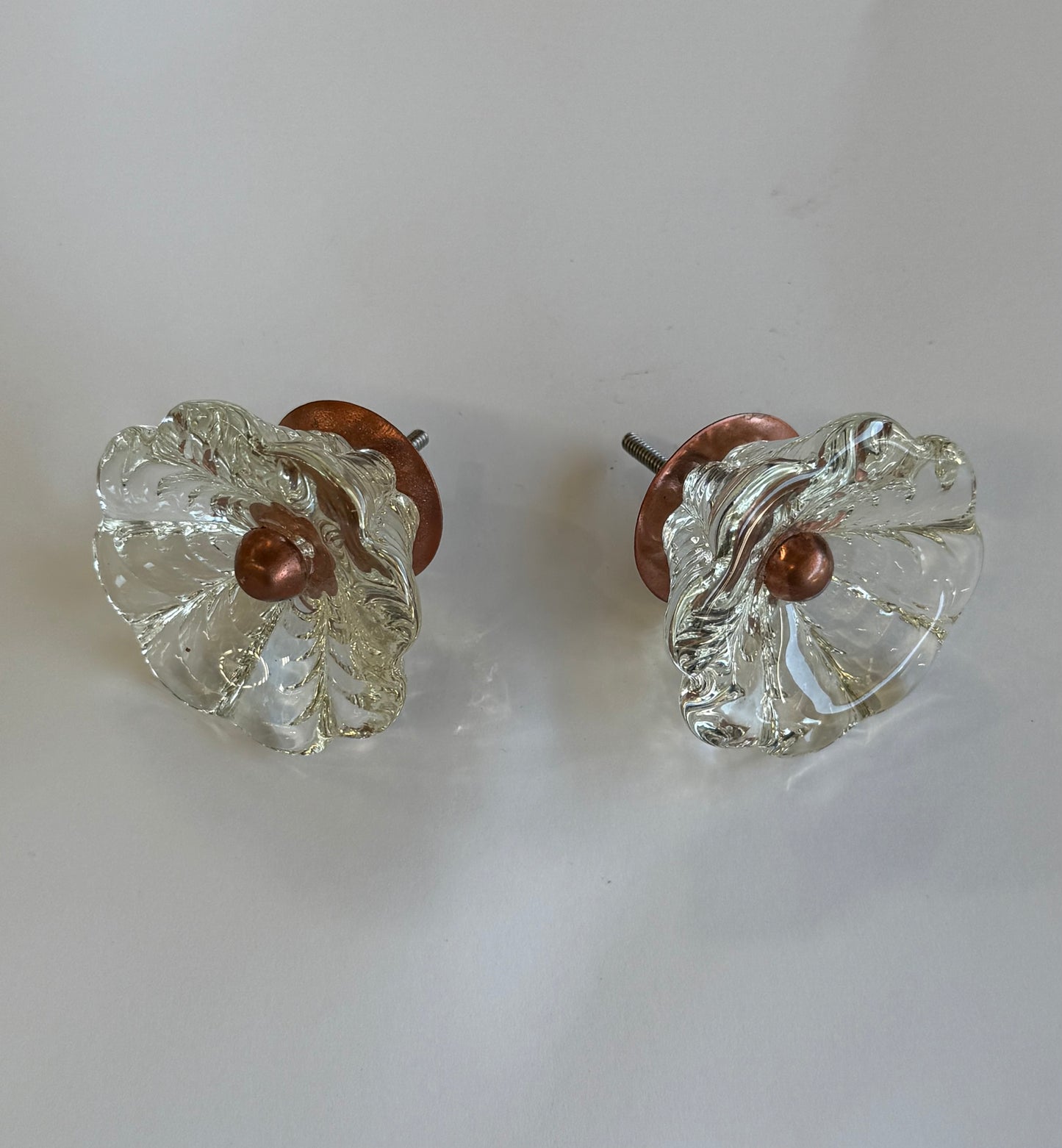 Italian Glass Drawer/Door Pulls - 4 Available