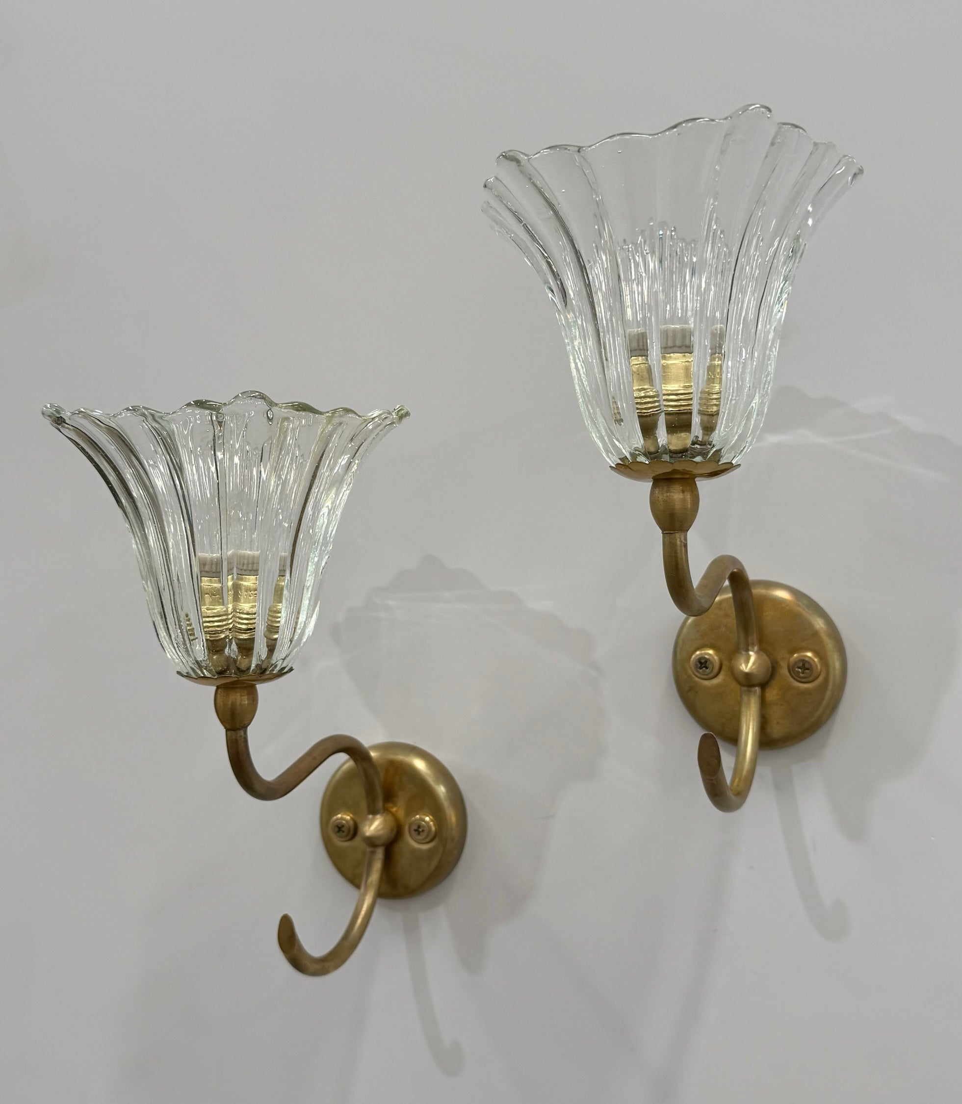 Pair of Murano Wall Lights by Barovier