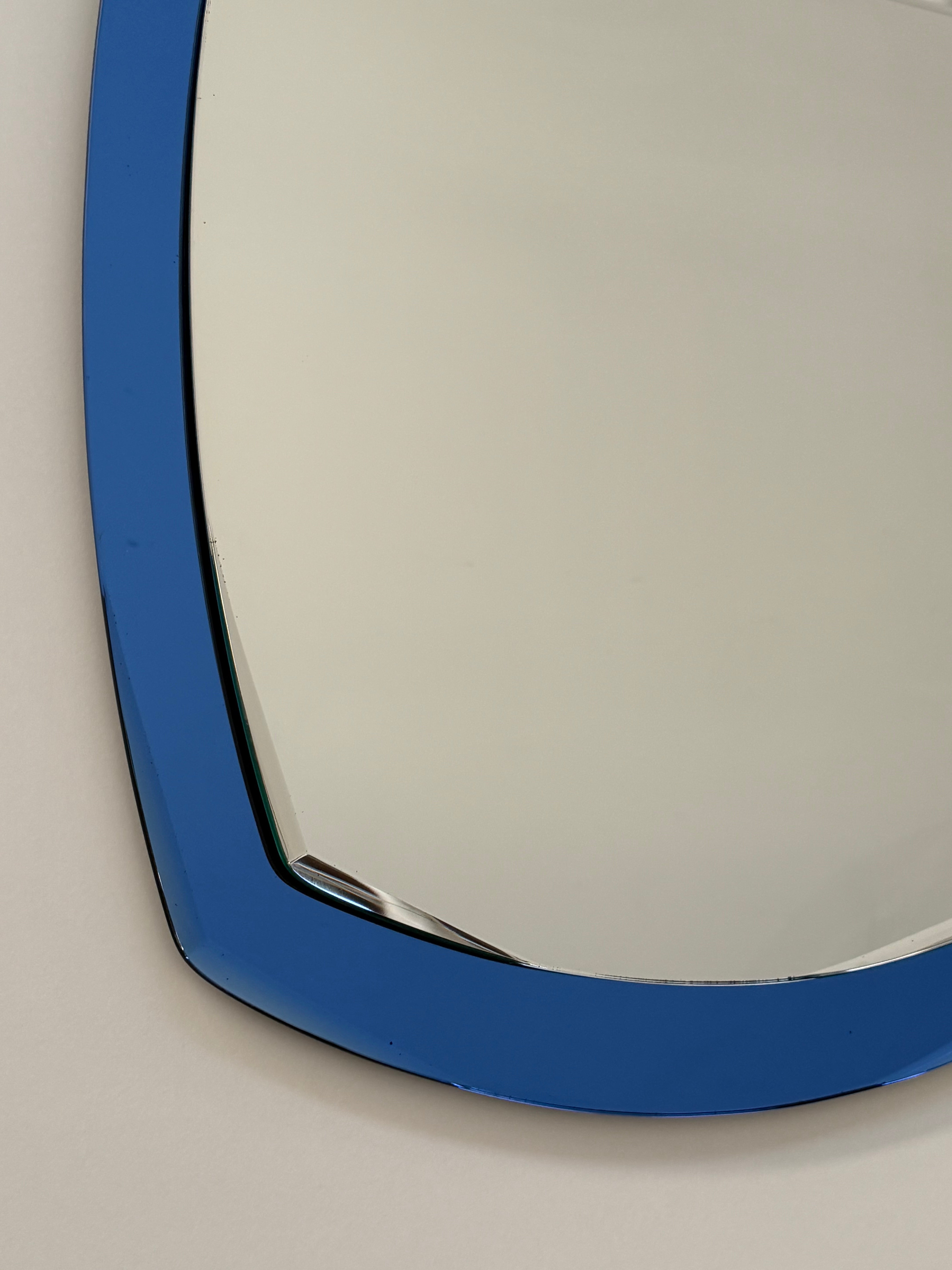 Italian Glass Mirror by Cristal Arte