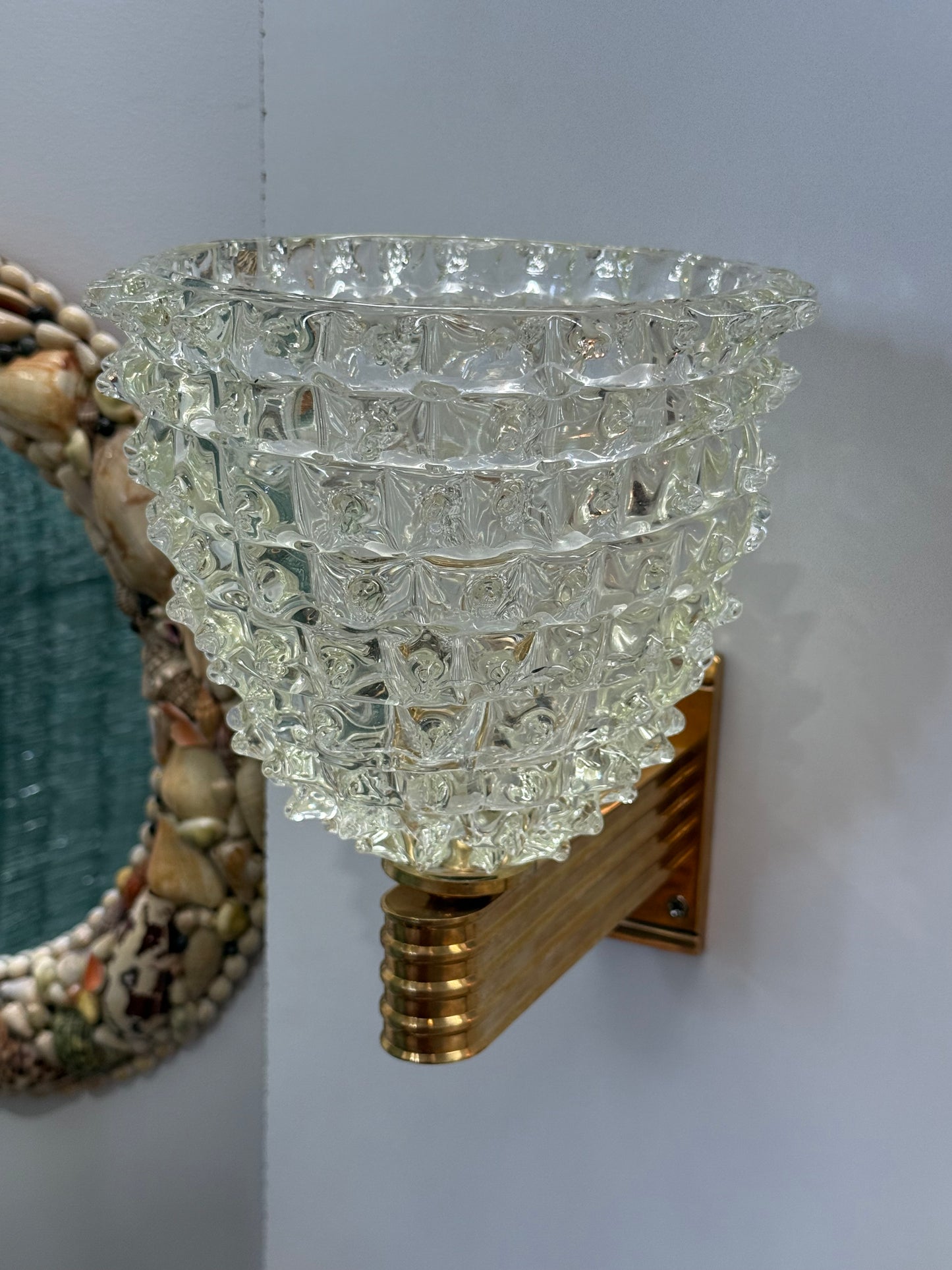 Large Murano Rostrato Wall Light by Barovier