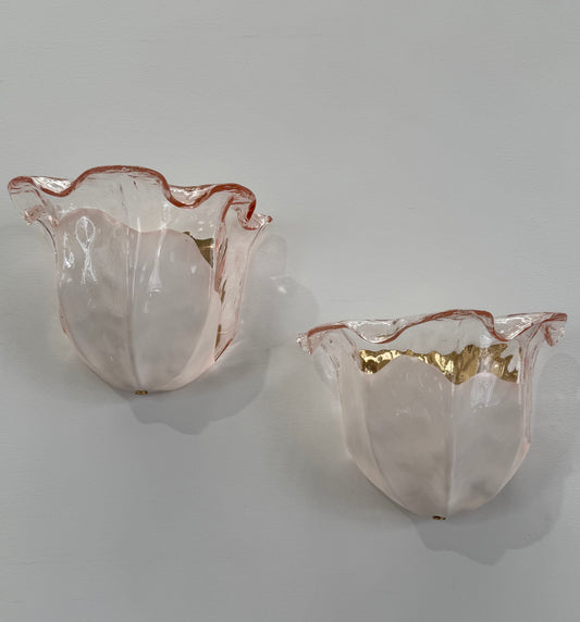 Pair of La Murrina Glass Wall Lights