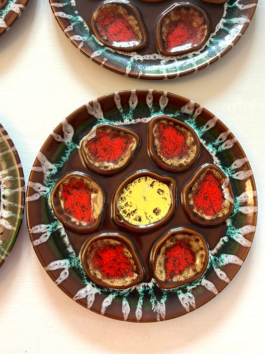 Vintage French Ceramic Oyster Plate - 5 Available
