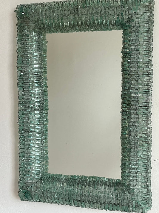 Vintage Italian Segmented Glass Mirror