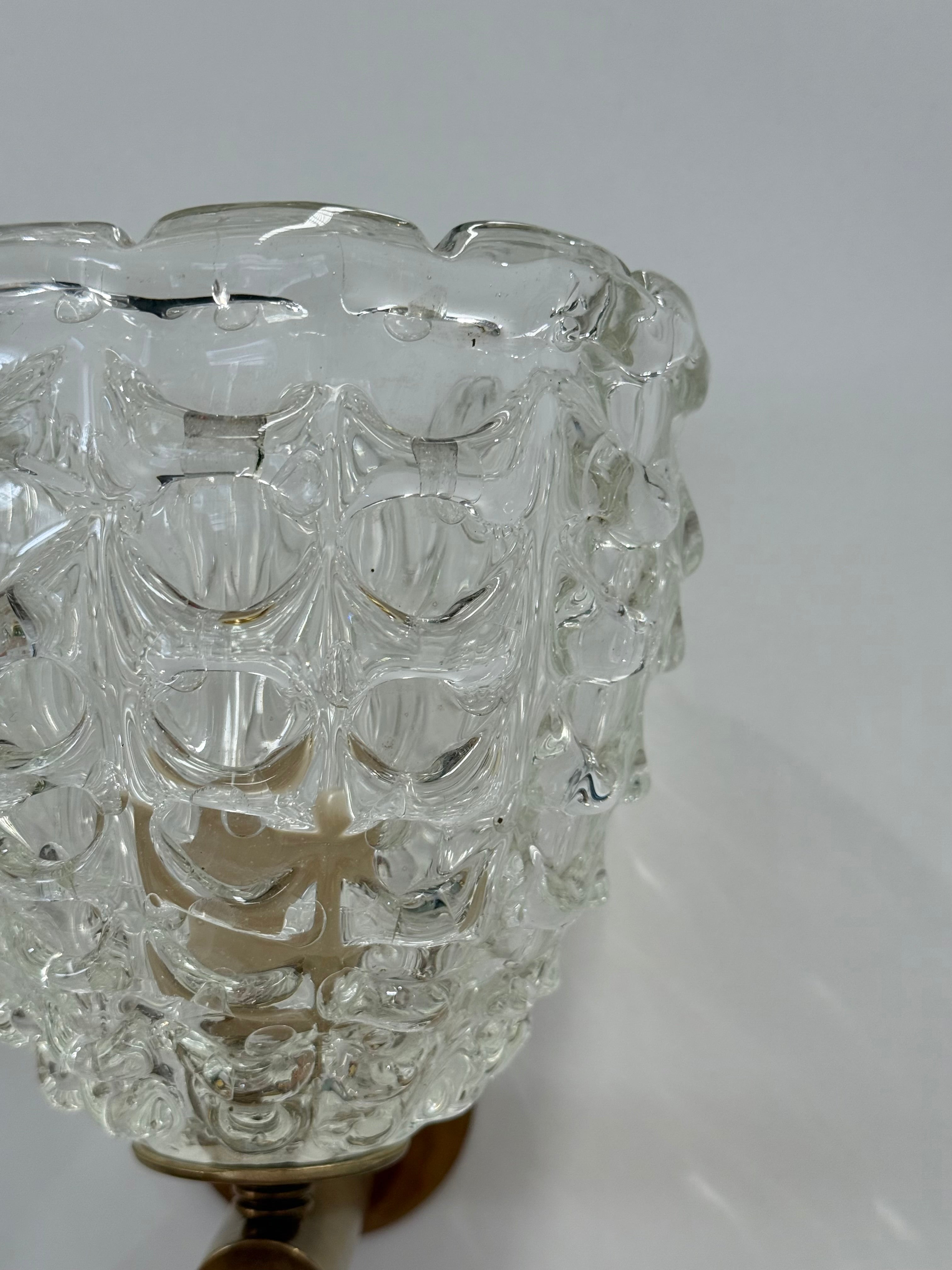 Vintage Draped Murano Wall Light by Barovier