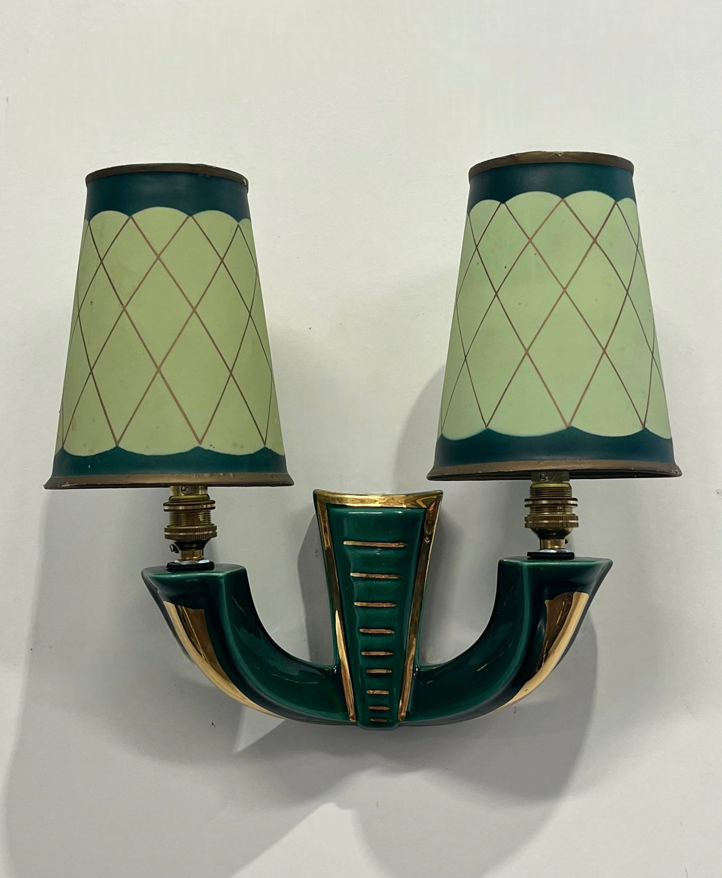 Pair of 1950’s French Ceramic Wall Light