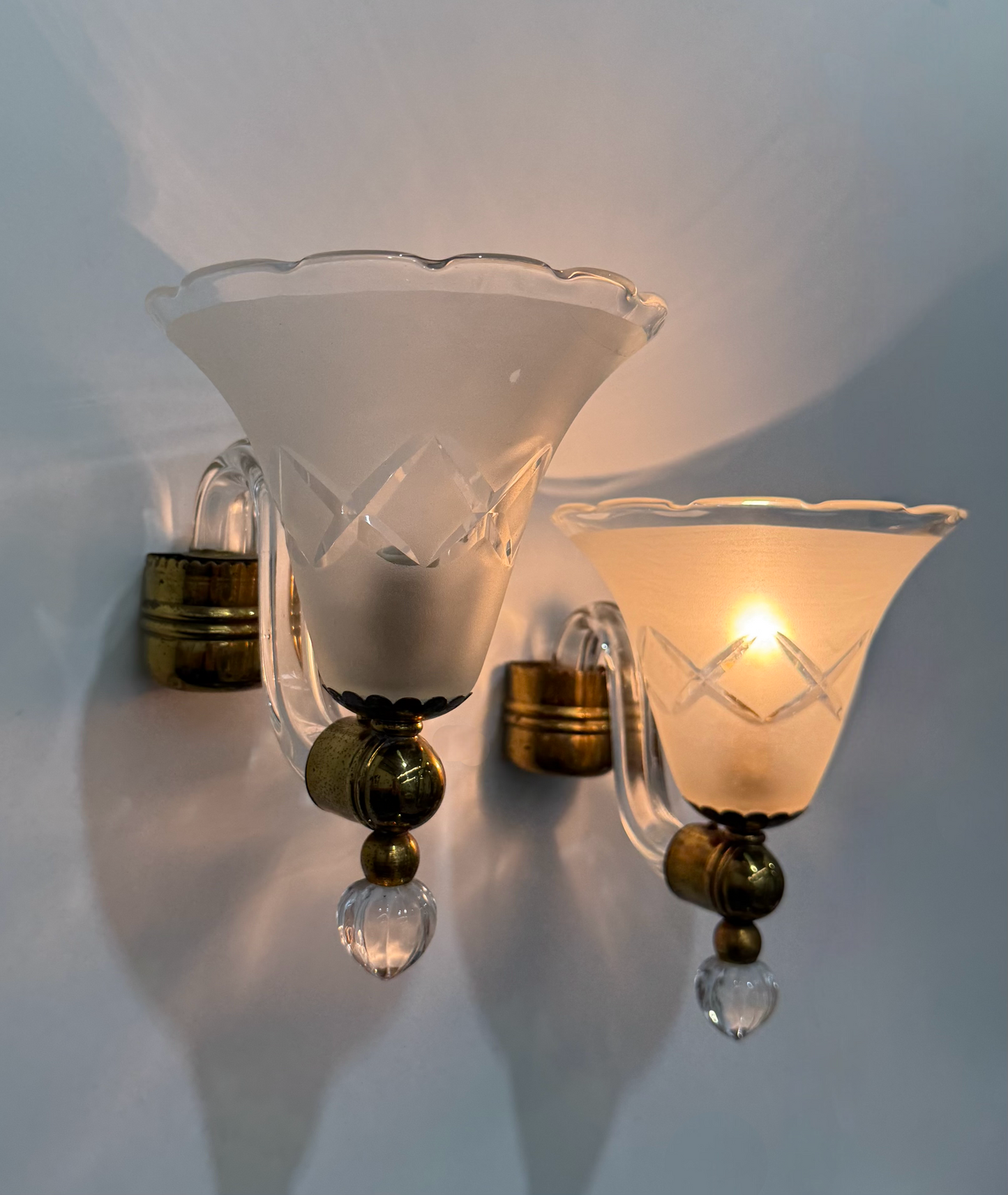 Pair of Murano Wall Lights by Barovier