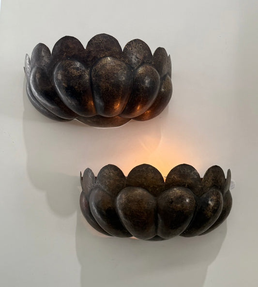Pair of Vintage French Shell Wall Lights