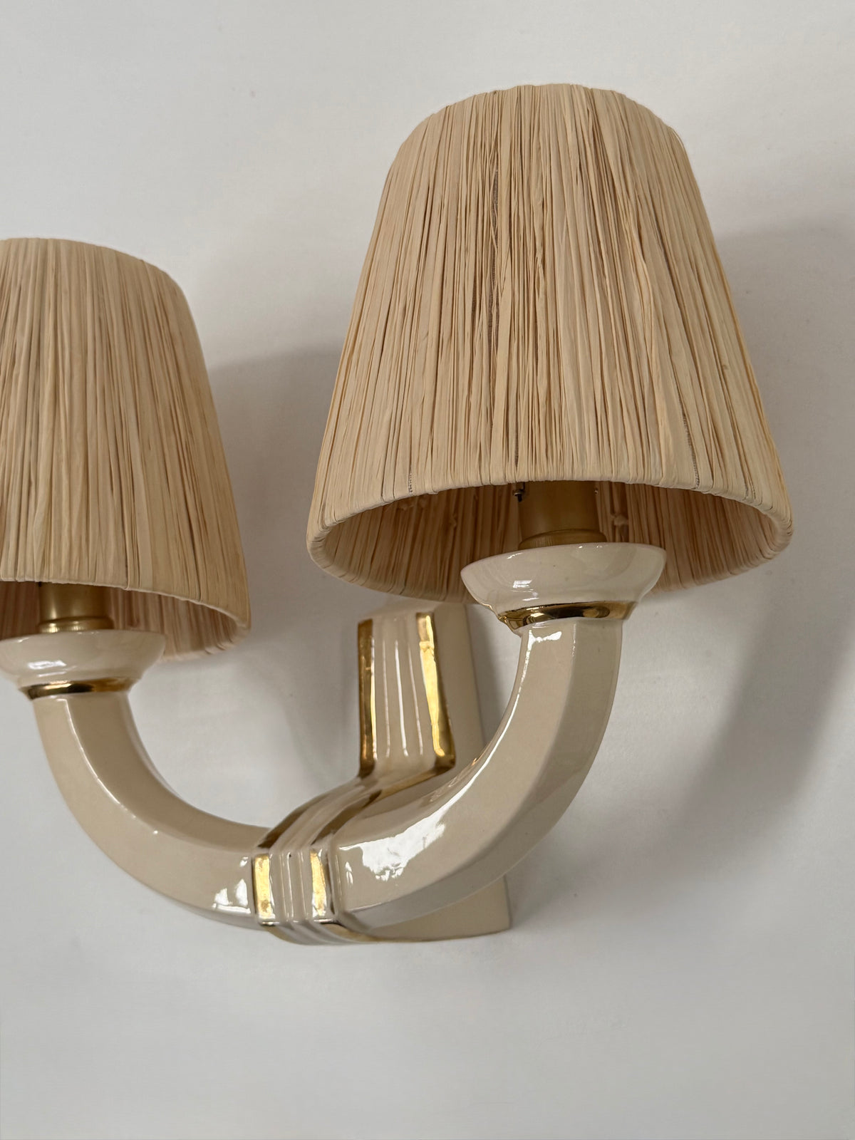 Pair of 1950’s French Ceramic Wall Lights
