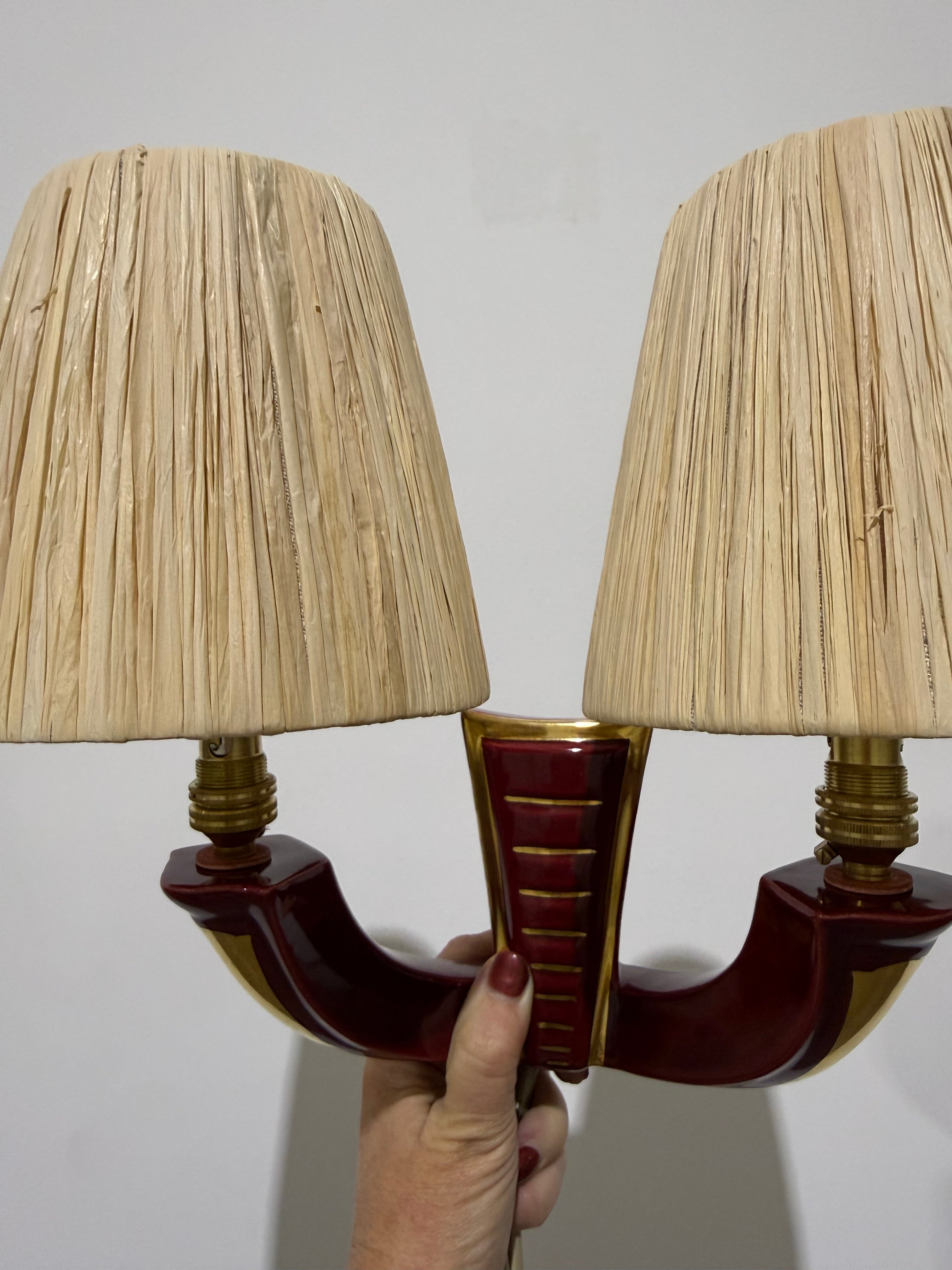 1950’s French Ceramic Wall Light
