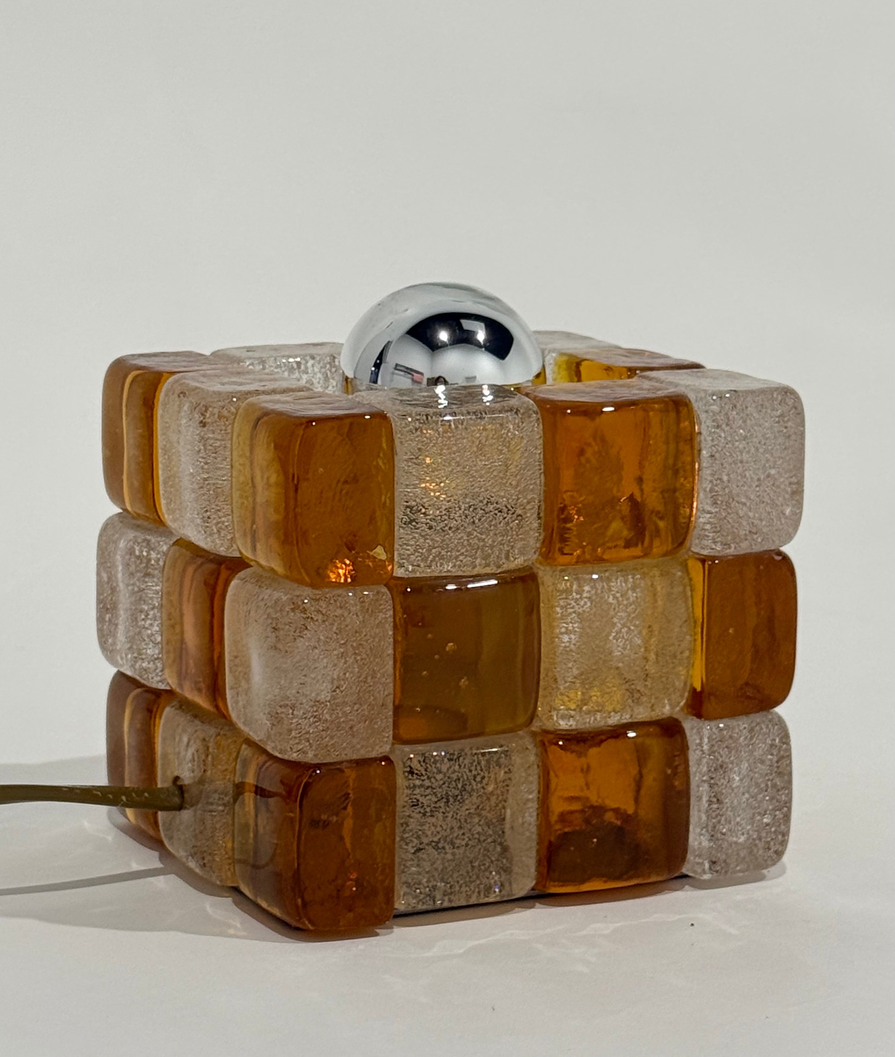 1970’s Murano Cube Table Lamp by Poliarte - Two Available