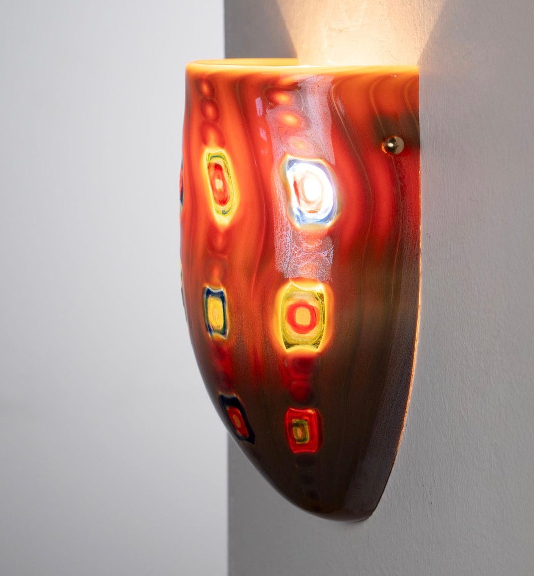 Pair of Murano Glass Wall Lights