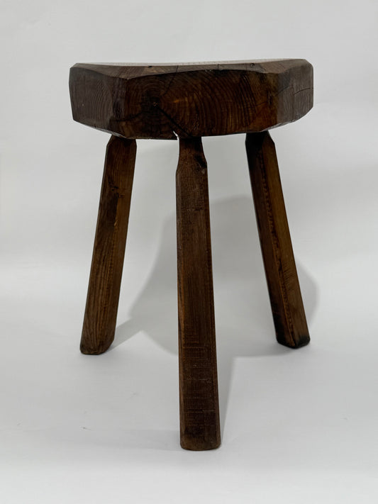 Vintage French Brutalist Stool