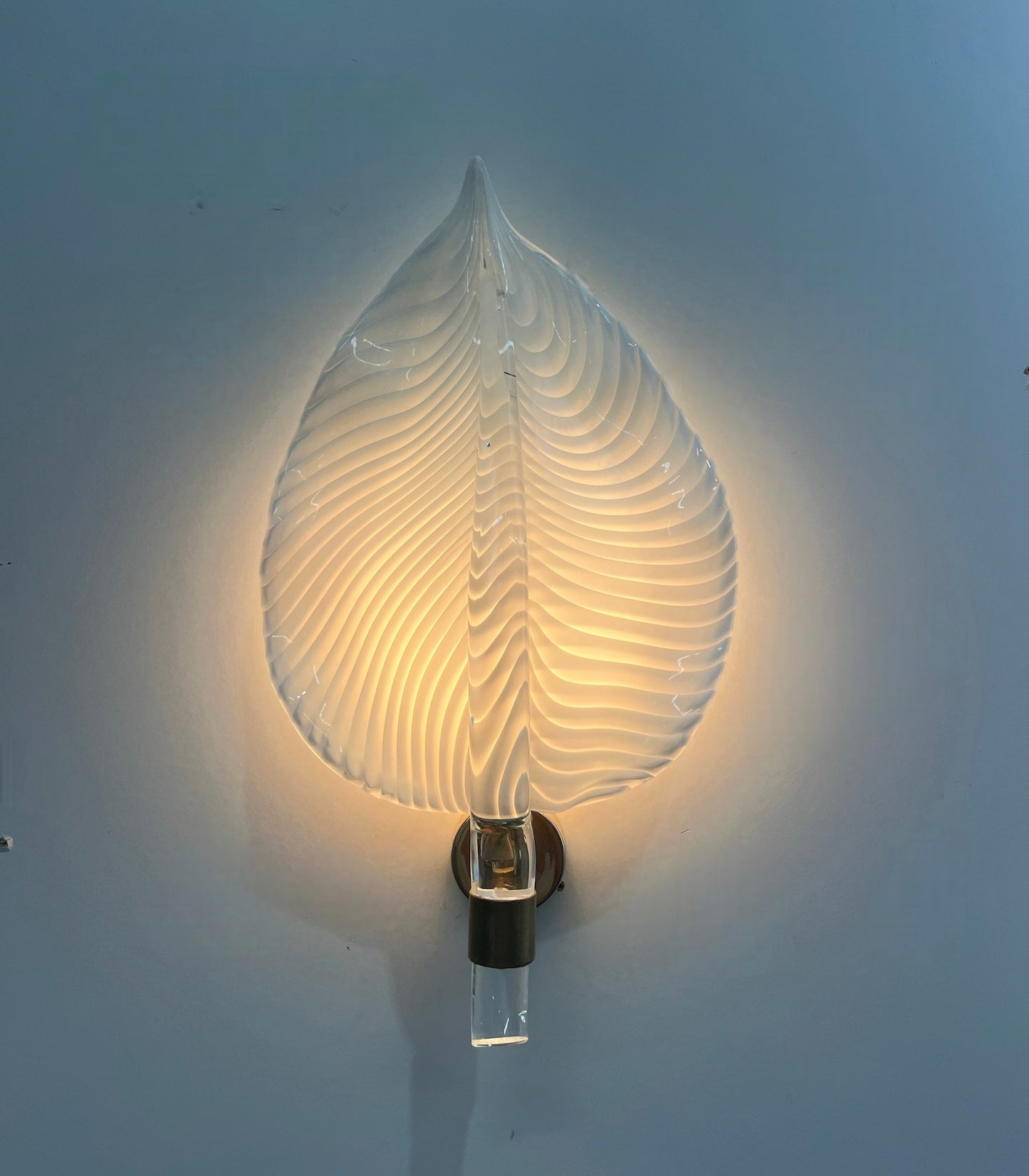 Large Murano Glass Leaf Wall Light