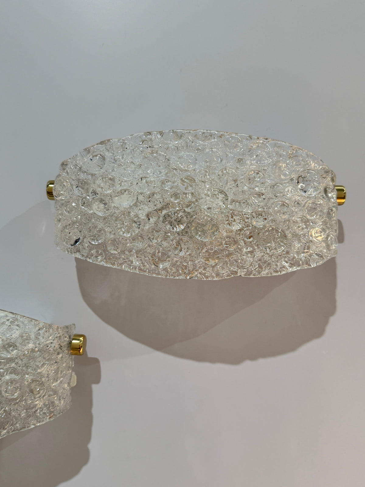 Pair of Murano Glass Wall Lights by Hillebrand