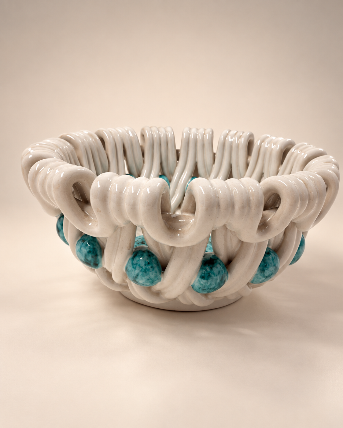 French Art Deco Basket by Sainte Radegonde