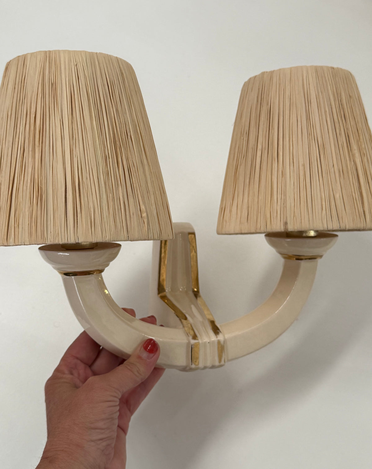 Pair of 1950’s French Ceramic Wall Lights