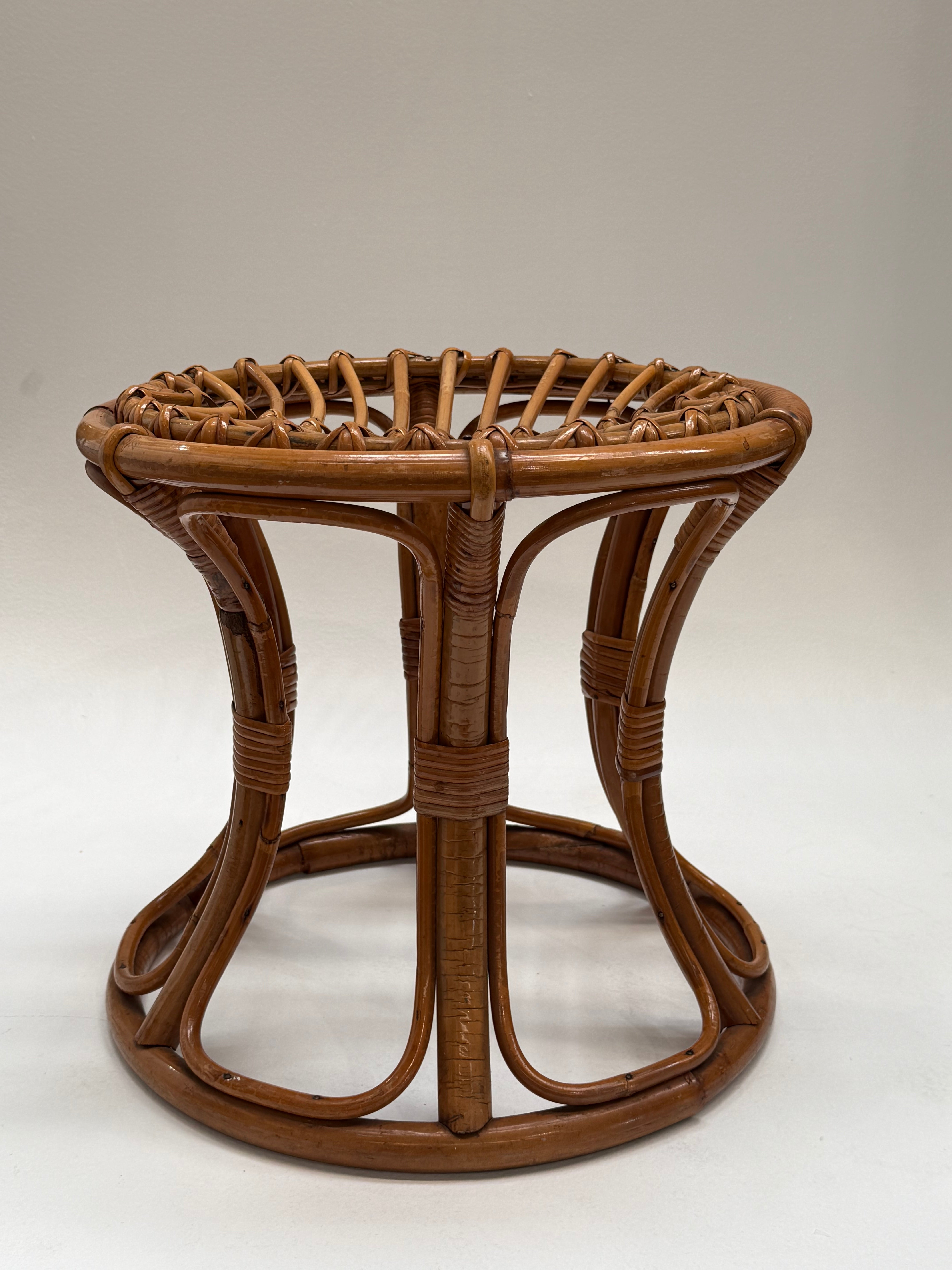 Italian Bamboo Stool by Franco Albini - Two Available