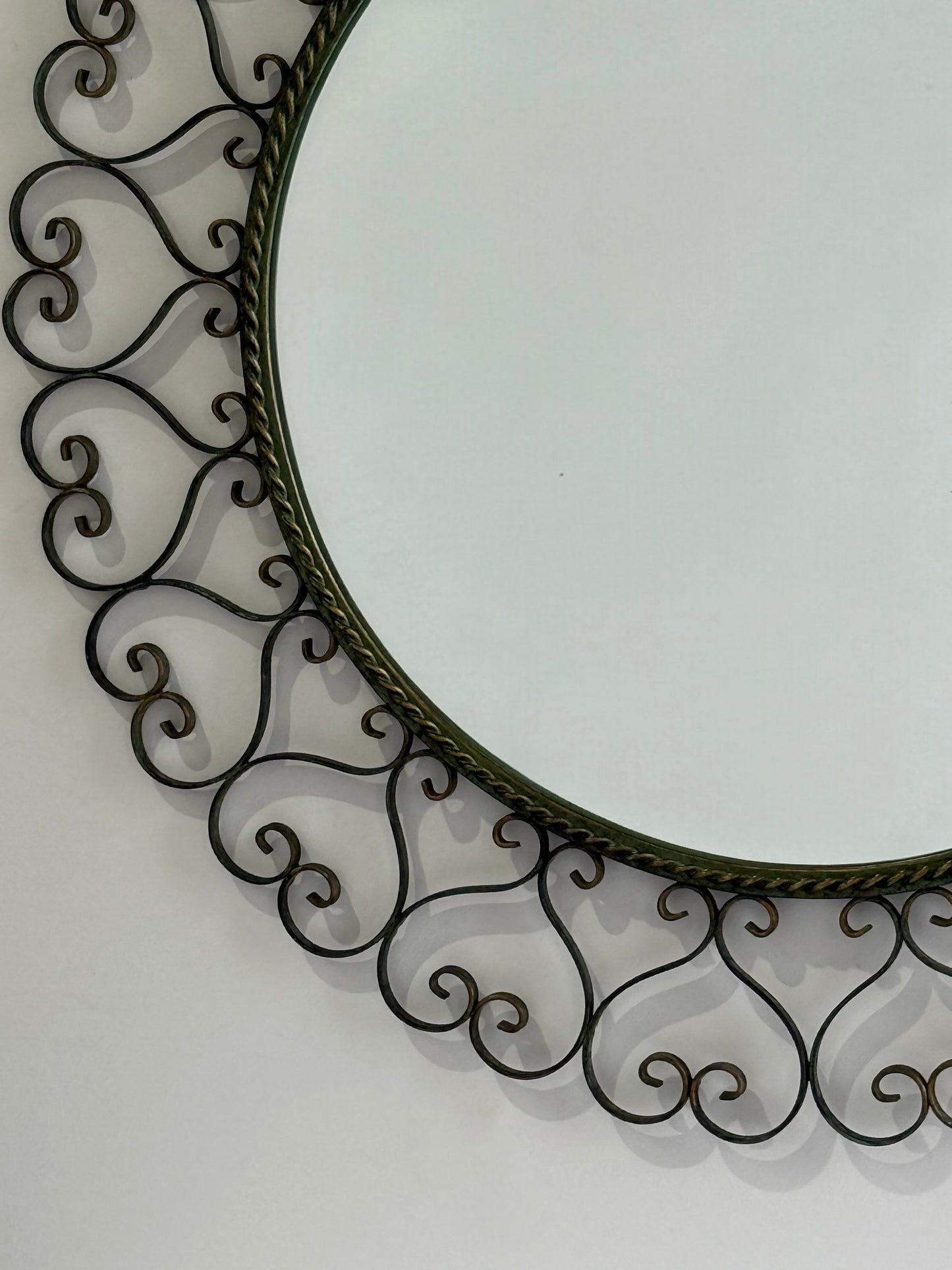French Wrought Iron Mirror