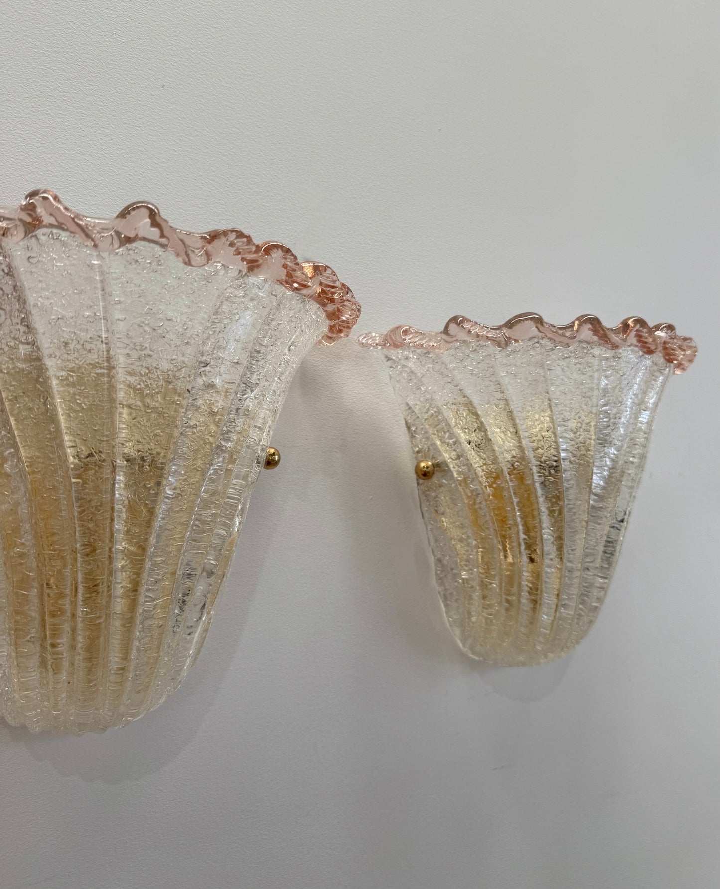 Vintage Murano Wall Lights - Two Available
