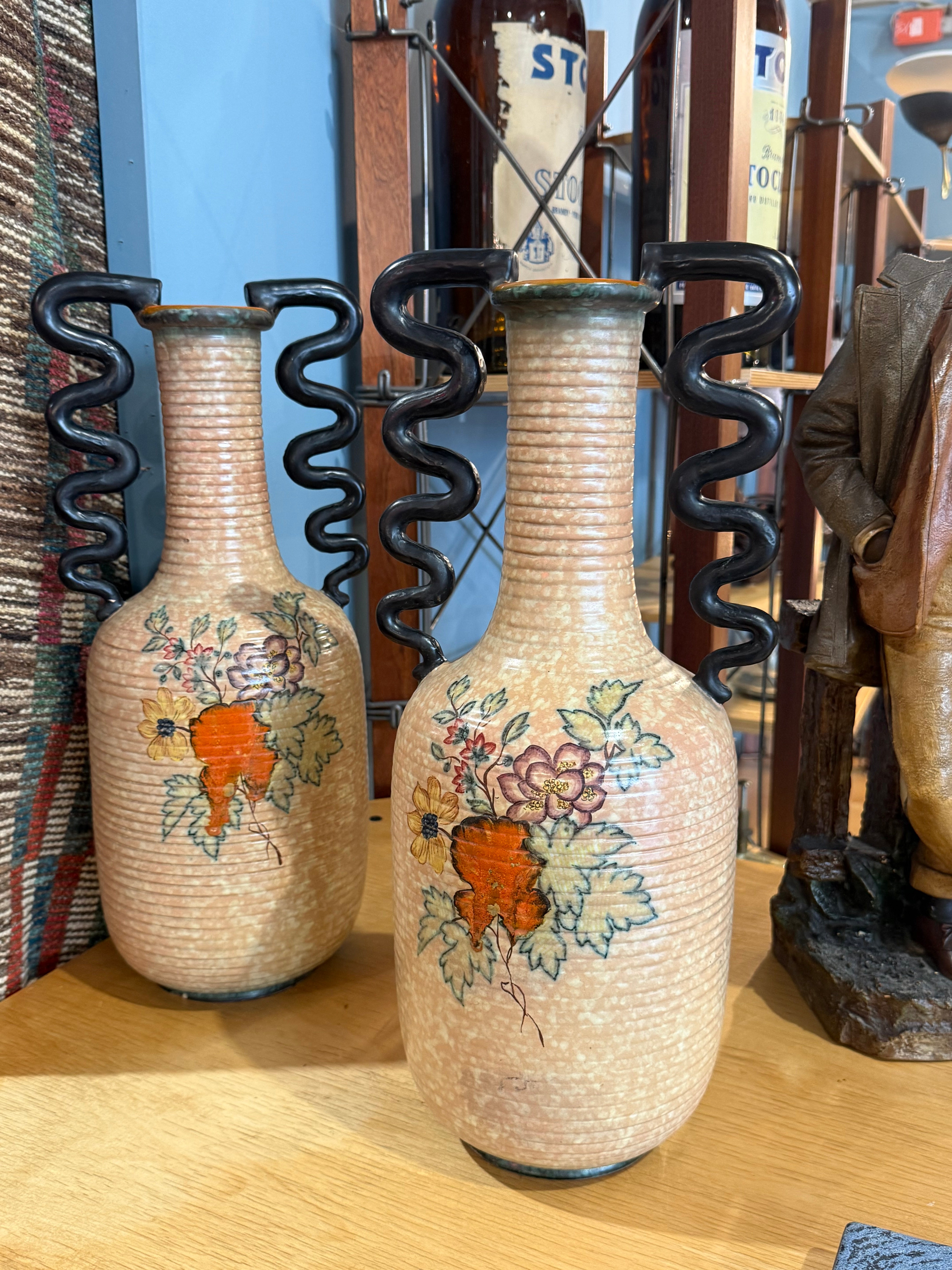 PRE-ORDER: 1940s Italian Hand-Painted Ceramic Floral Vase