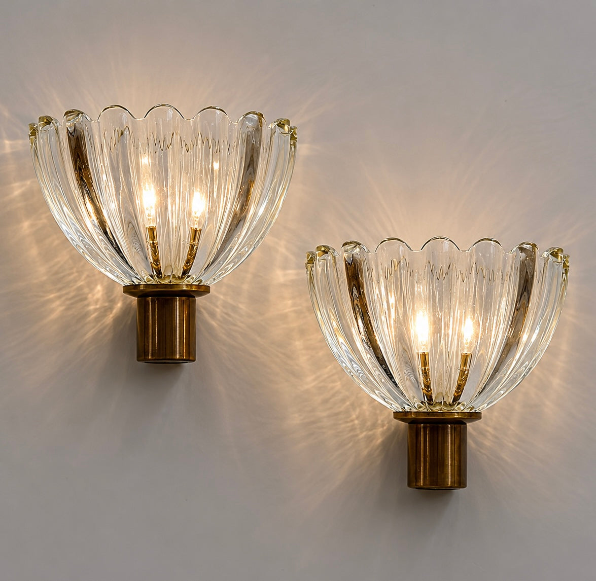 Pair of Murano Wall Lights by Barovier