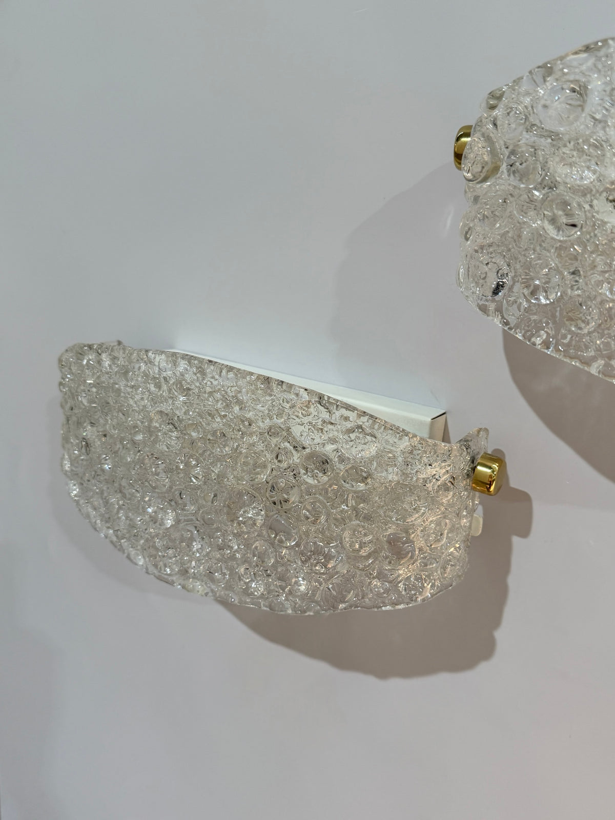 Pair of Murano Glass Wall Lights by Hillebrand