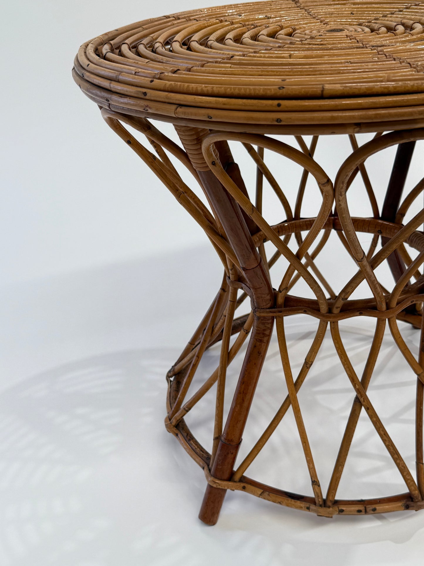 1950’s Italian Bamboo Side Table by Lio Cariminate