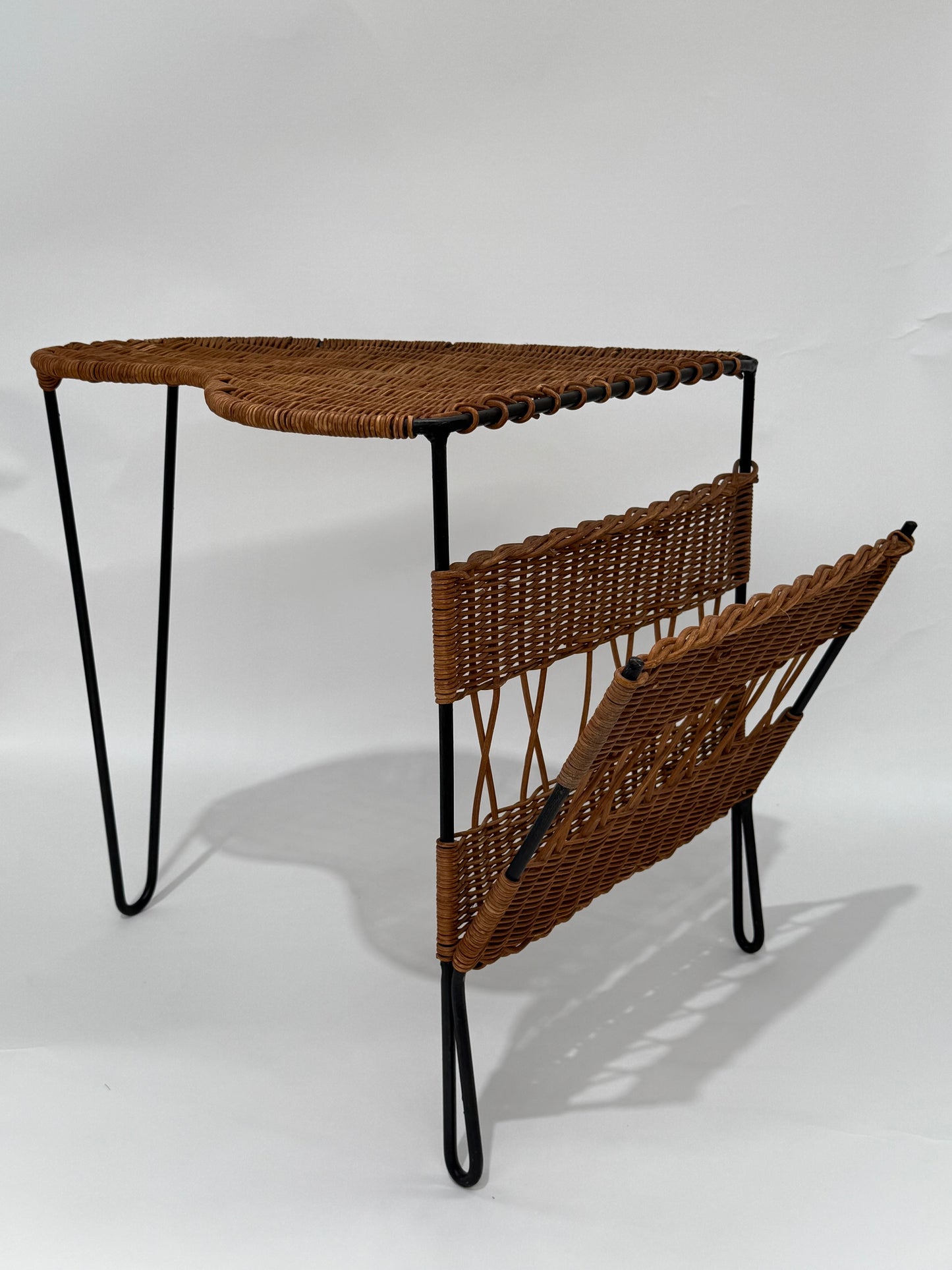 1950’s French Wicker Table by Raoul Guys
