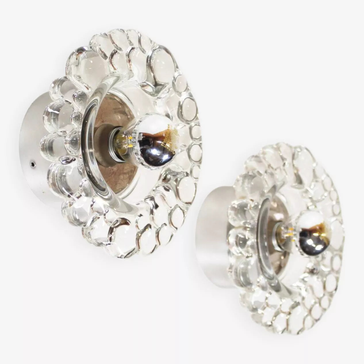 Murano Glass Floral Wall Light by Peill & Putzler - Six Available