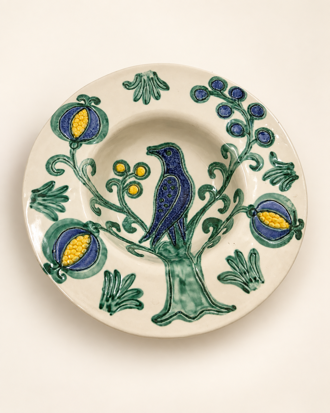 Italian South Tyrolian Ceramic Wall Plate