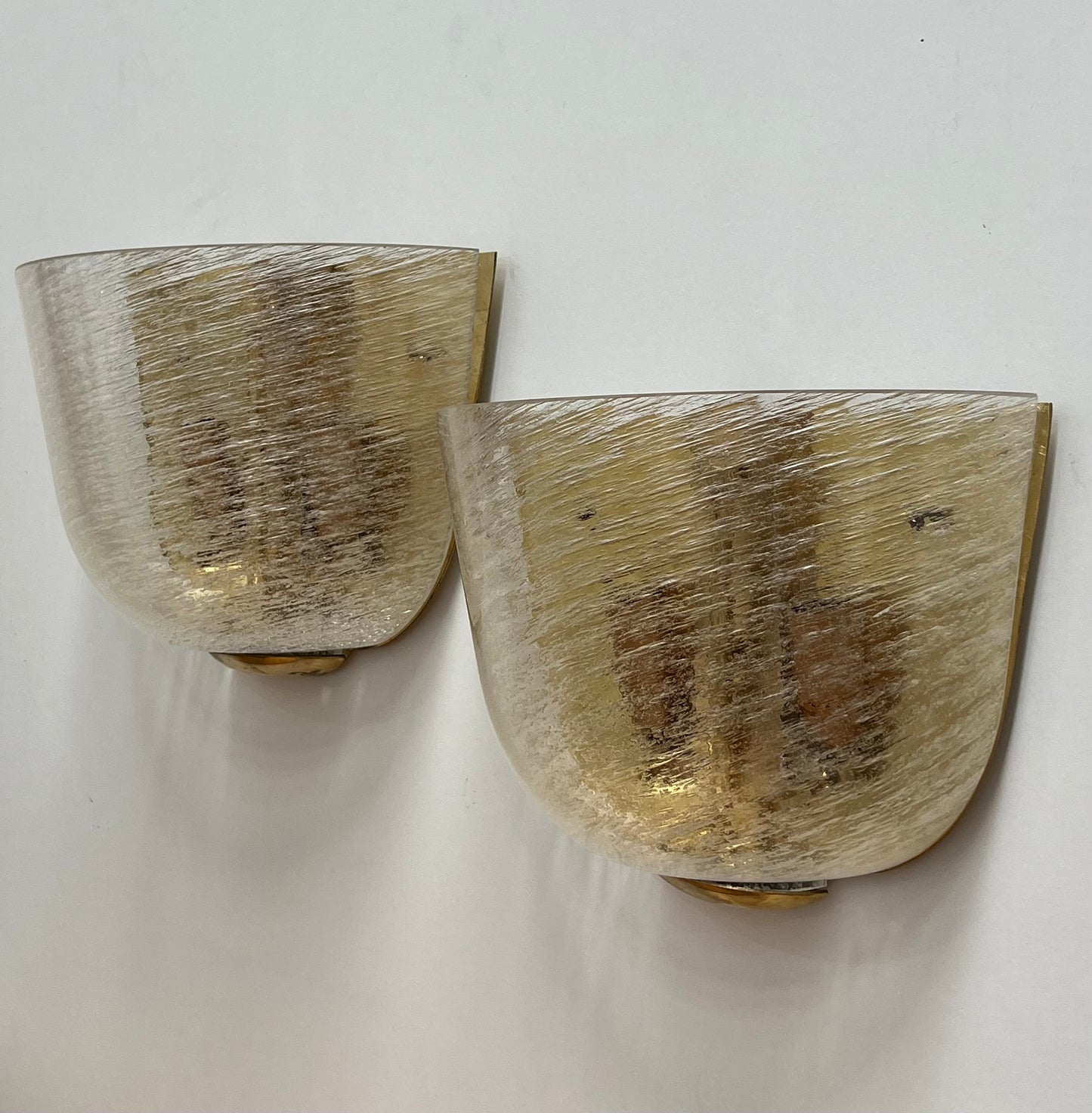 Pair of Murano Wall Lights by De Majo