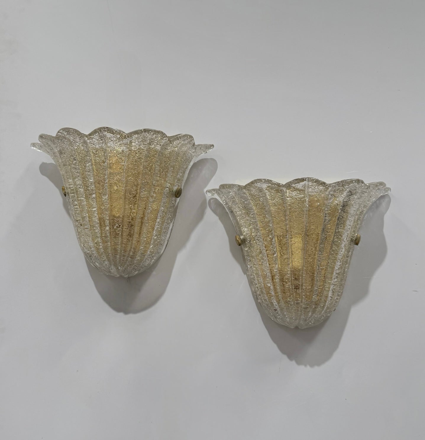 Pair of Murano Glass Wall Lights