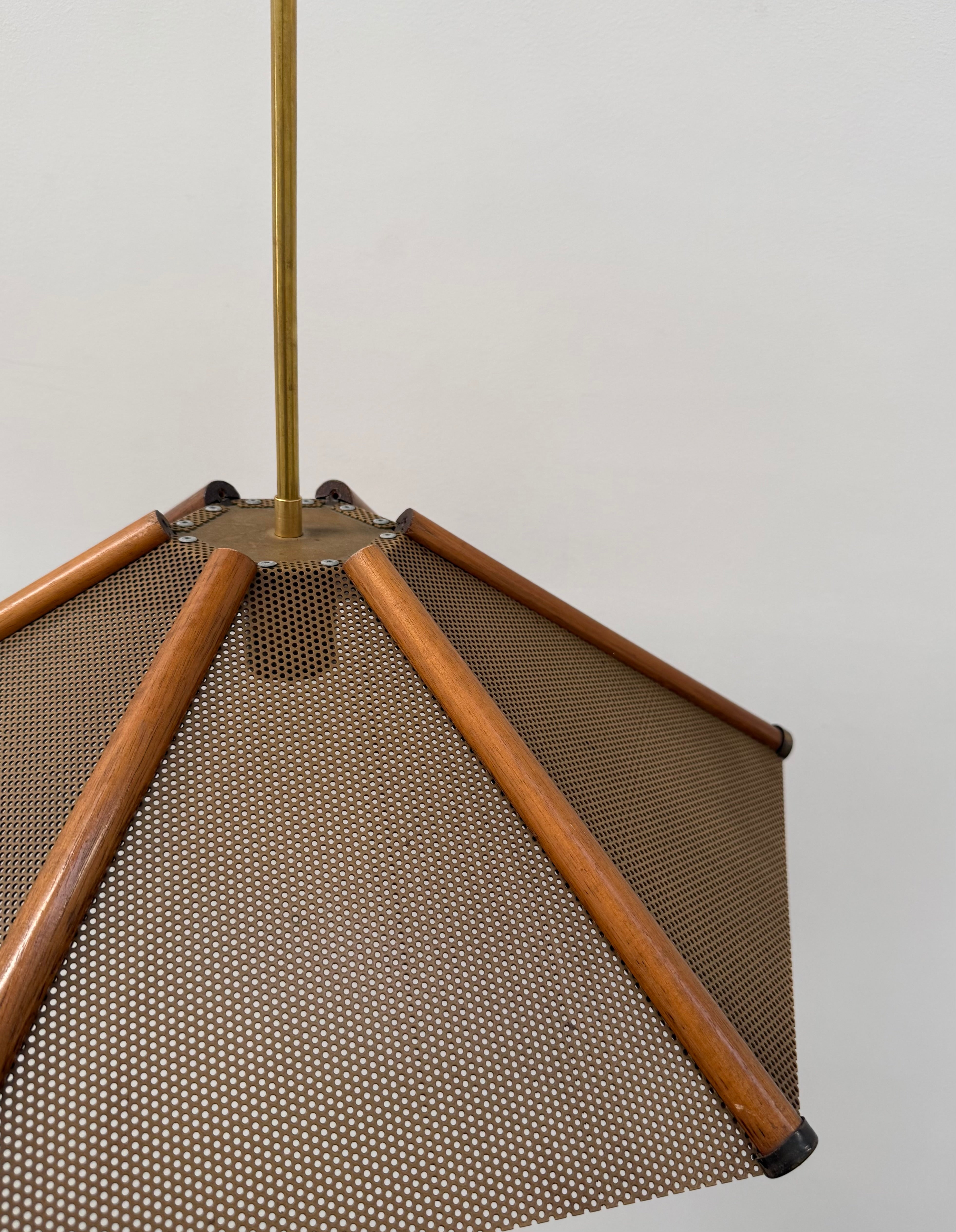 Vintage Perforated Metal Pendant - Two Available