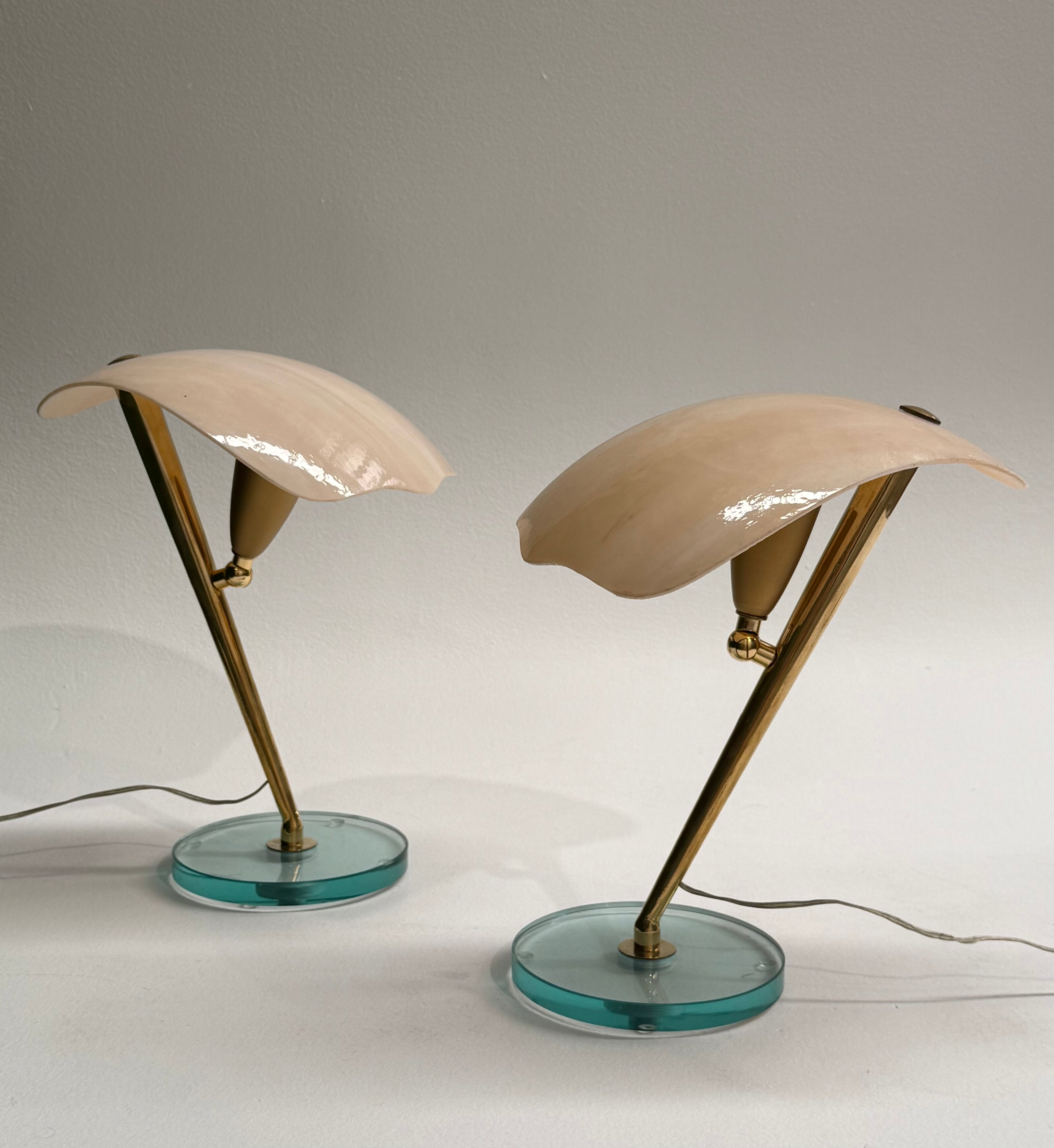 Italian Glass Table Lamp - Two Available