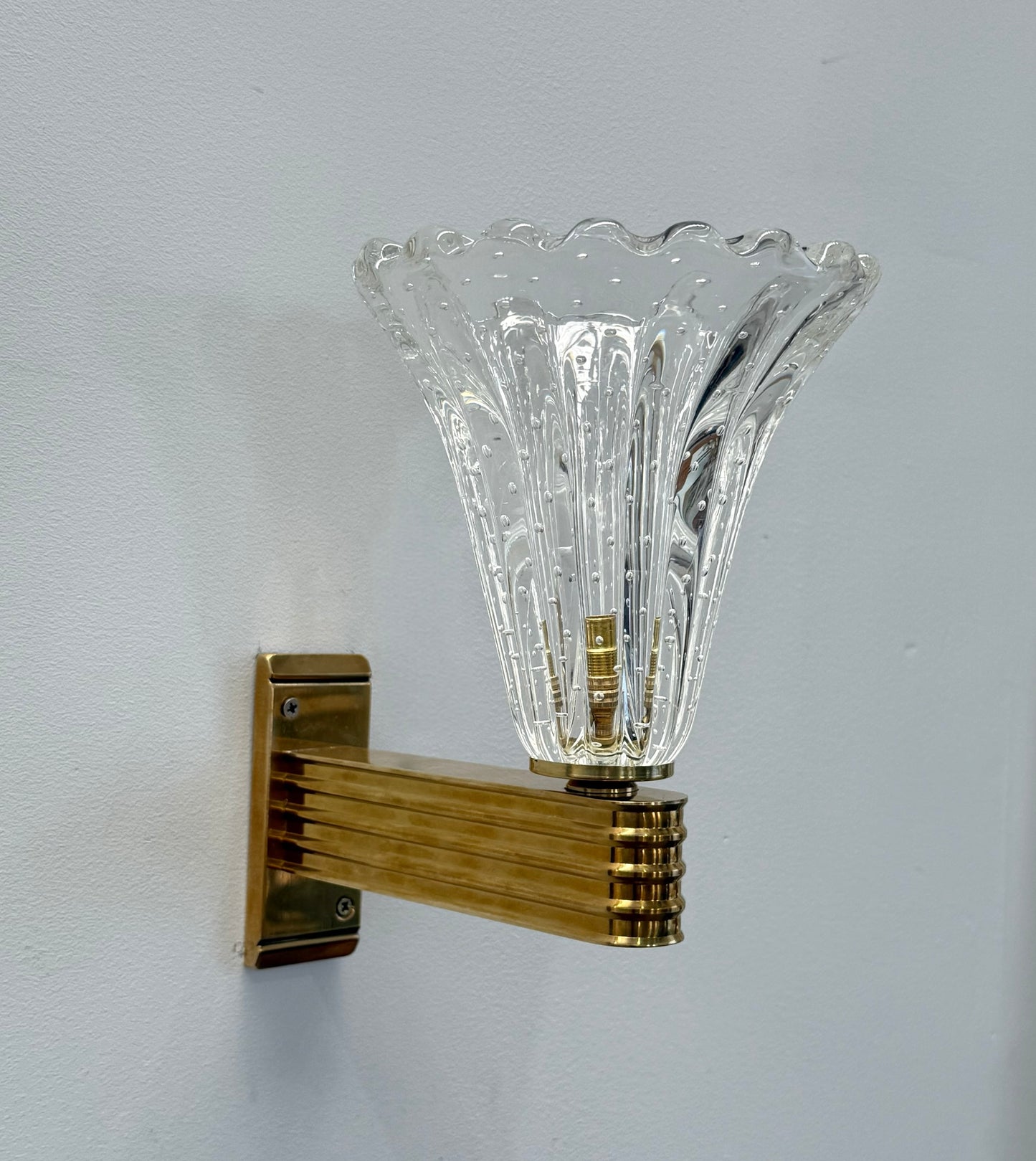 Large Murano Bullicante Wall Light by Barovier