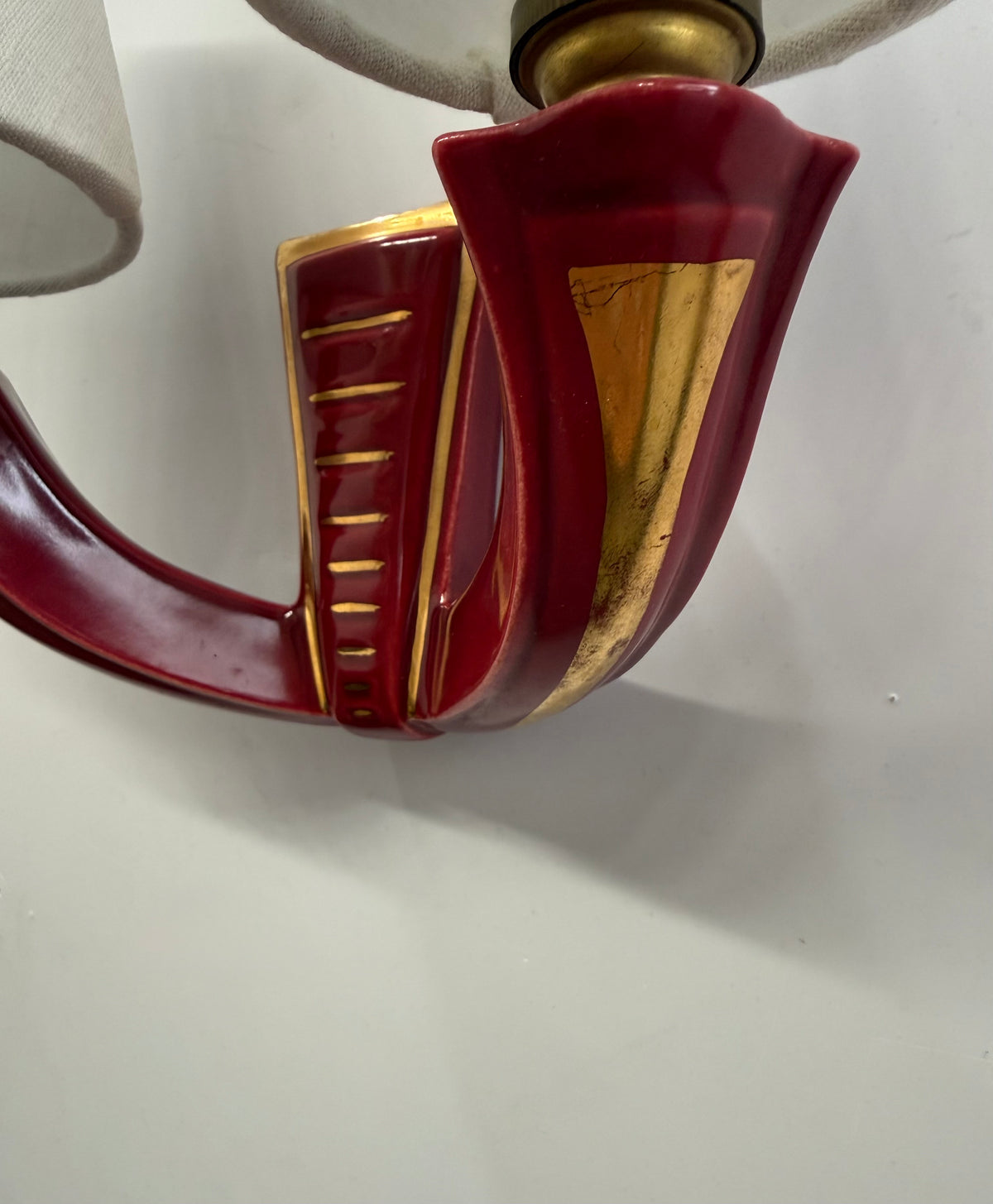 Pair of 1950’s French Ceramic Wall Lights