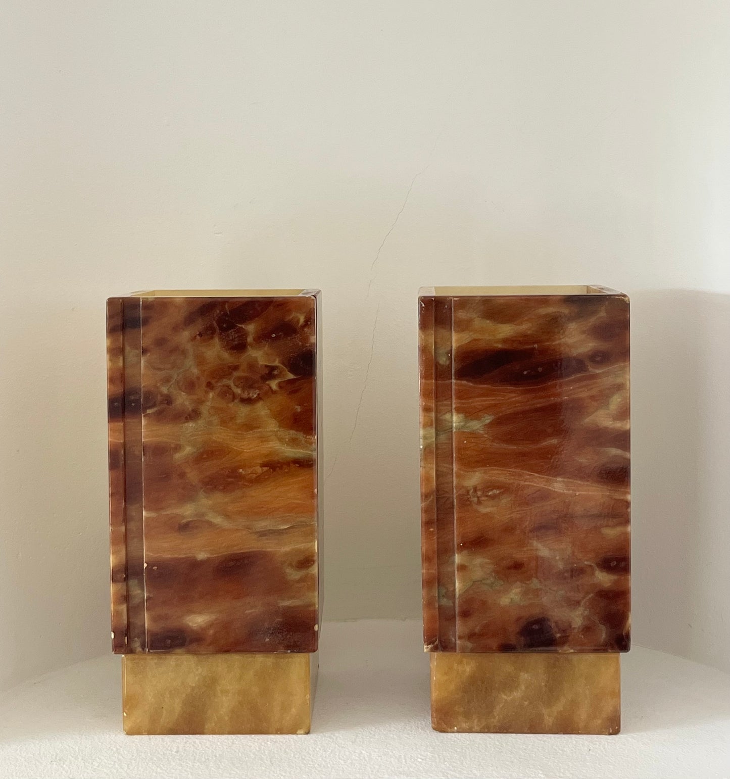 Vintage Italian Marble Table Lamp - Two Available