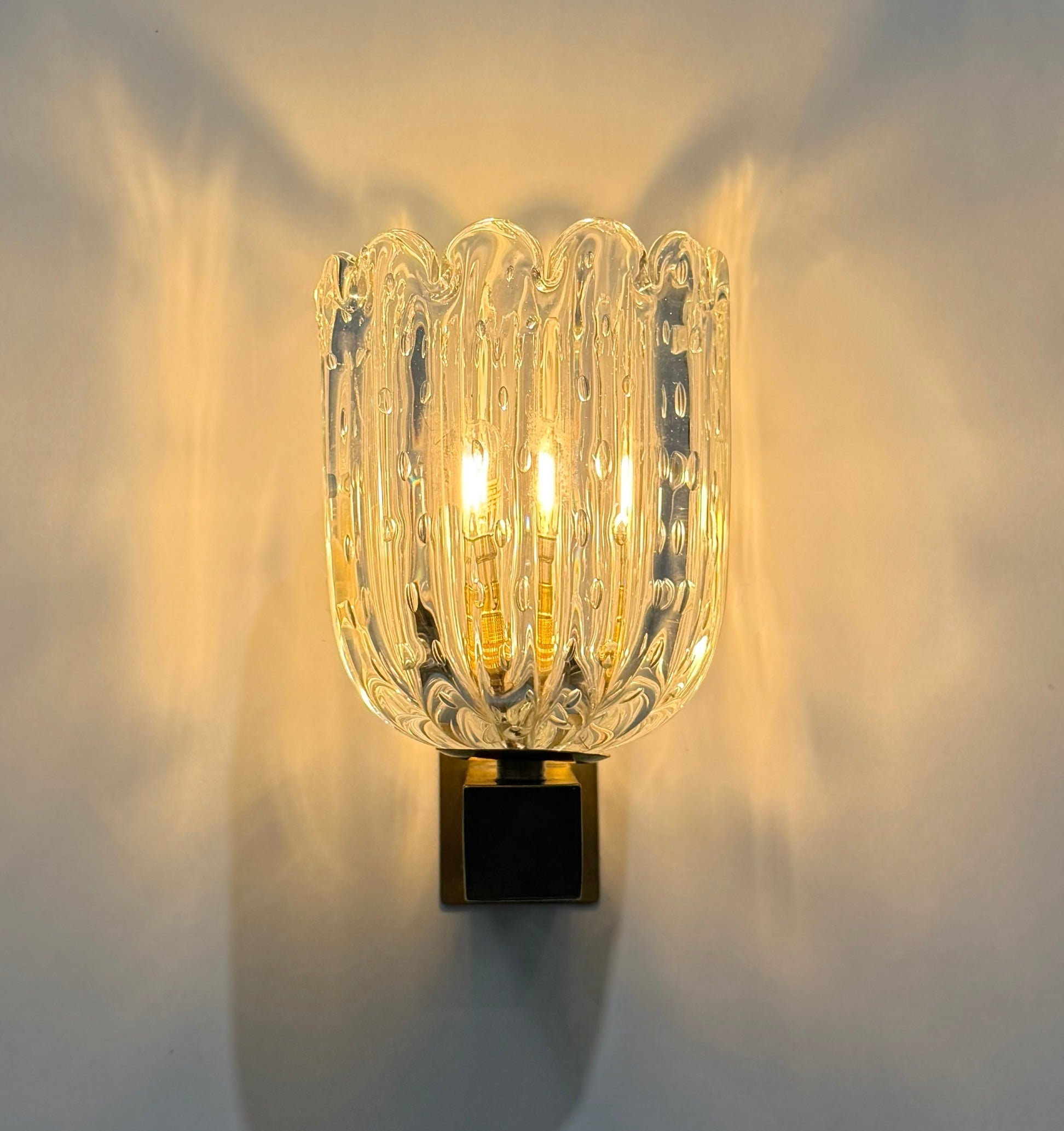 Murano Bullicante Wall Lights by Barovier - Four Available