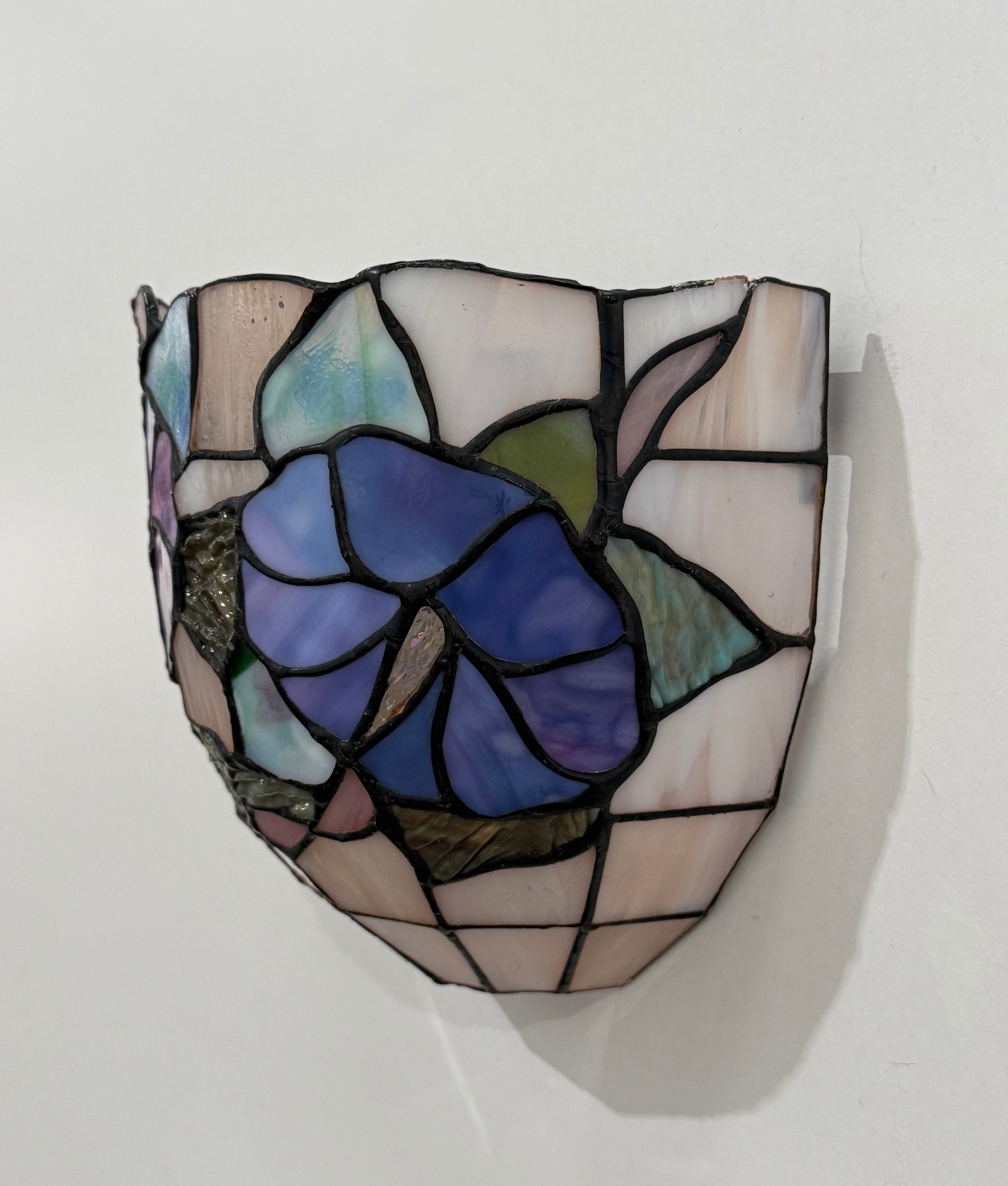 Vintage Tiffany Stained Glass Wall Lights - Two Available