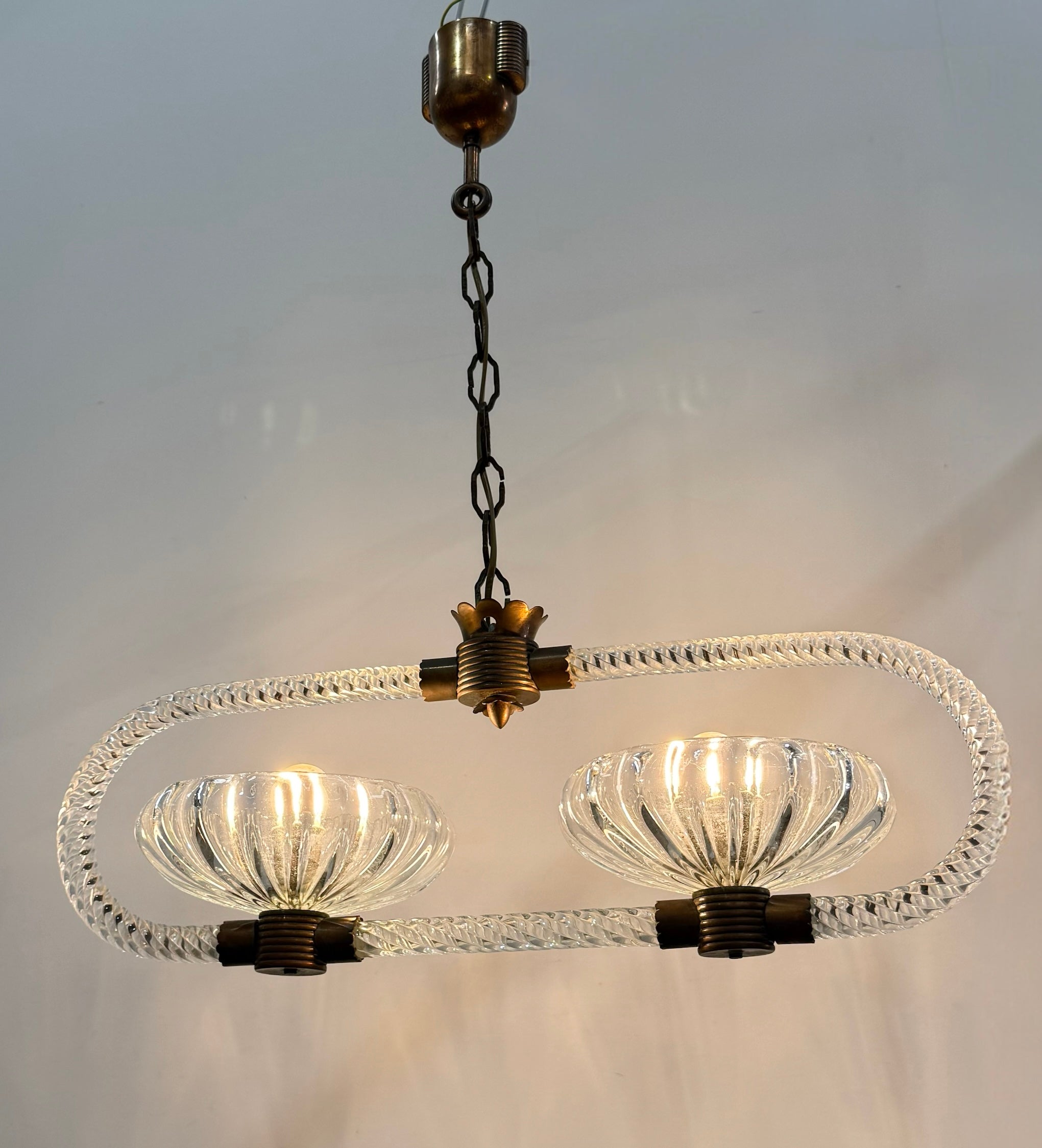 1940’s Barovier & Toso Murano Glass Pendant