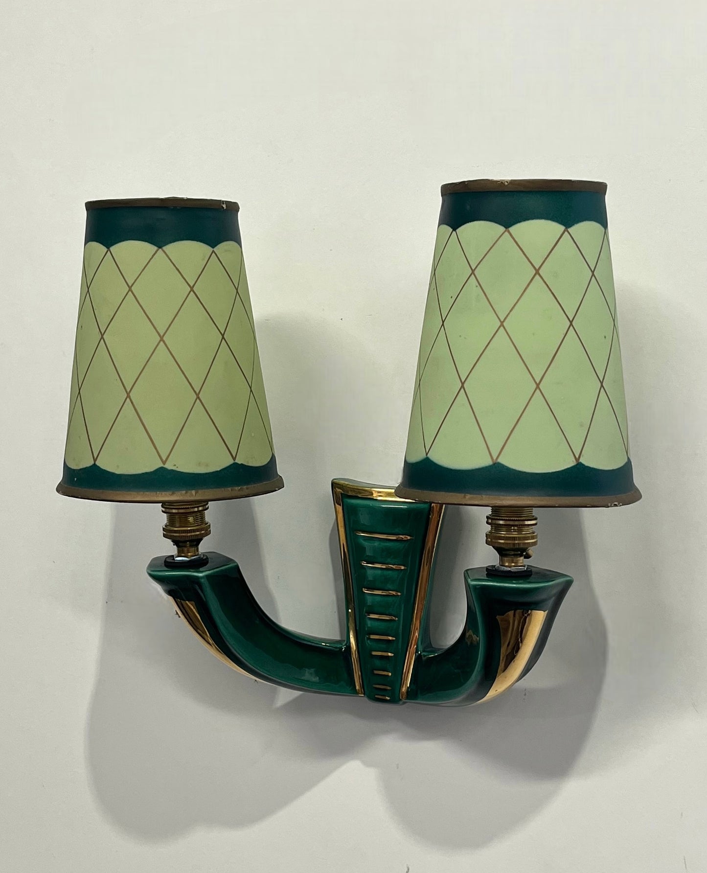 Pair of 1950’s French Ceramic Wall Light