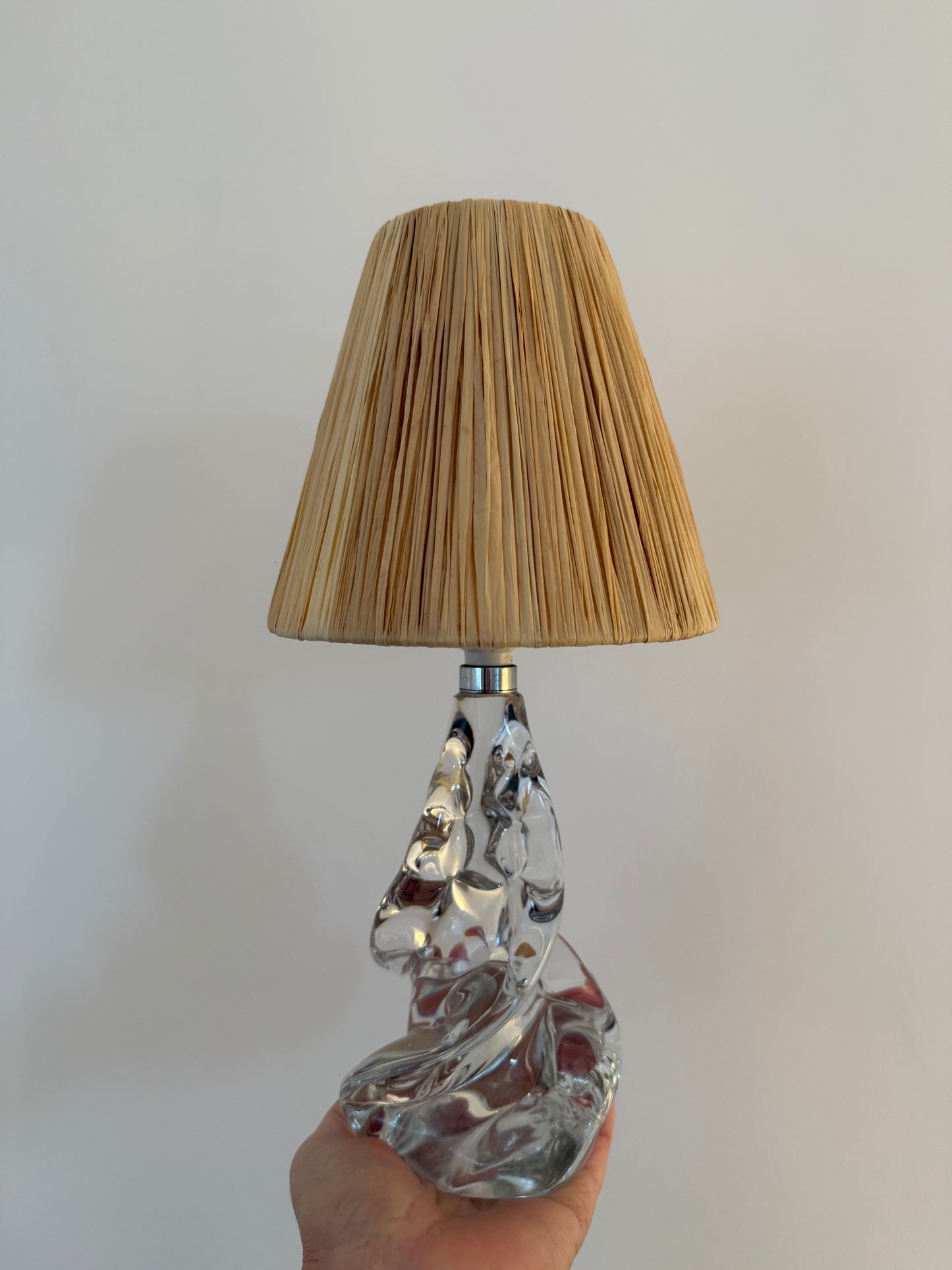 1960s French Crystal Lamp