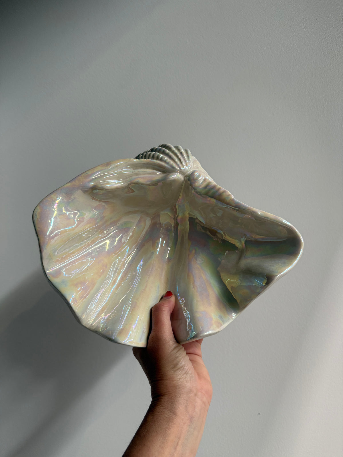 Italian Opalescent Ceramic Shell