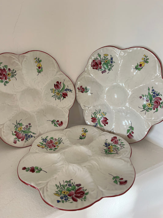 Vintage French Oyster Plate - 6 Available