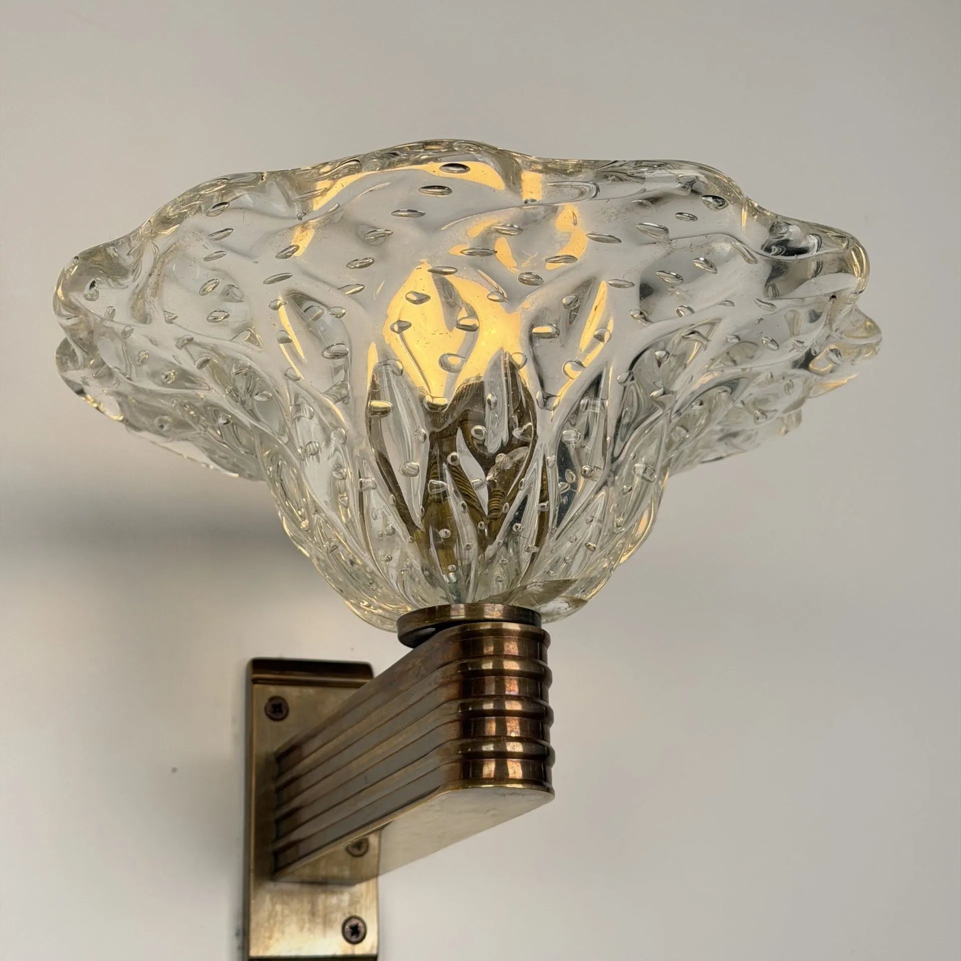 Pair of Murano Bullicante Wall Lights by Barovier & Toso